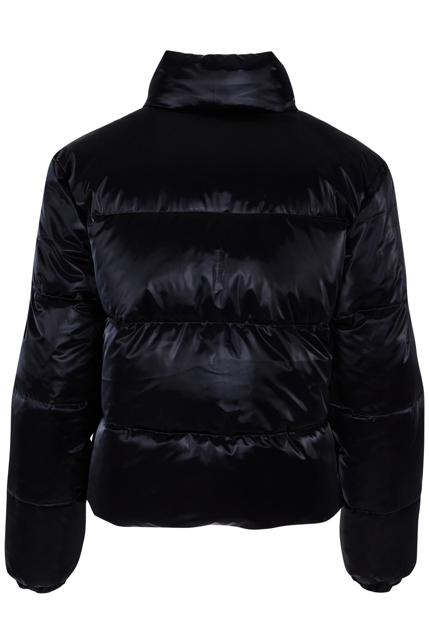 LADIES SHARK SKIN PUFFER JACKET BLACK 2