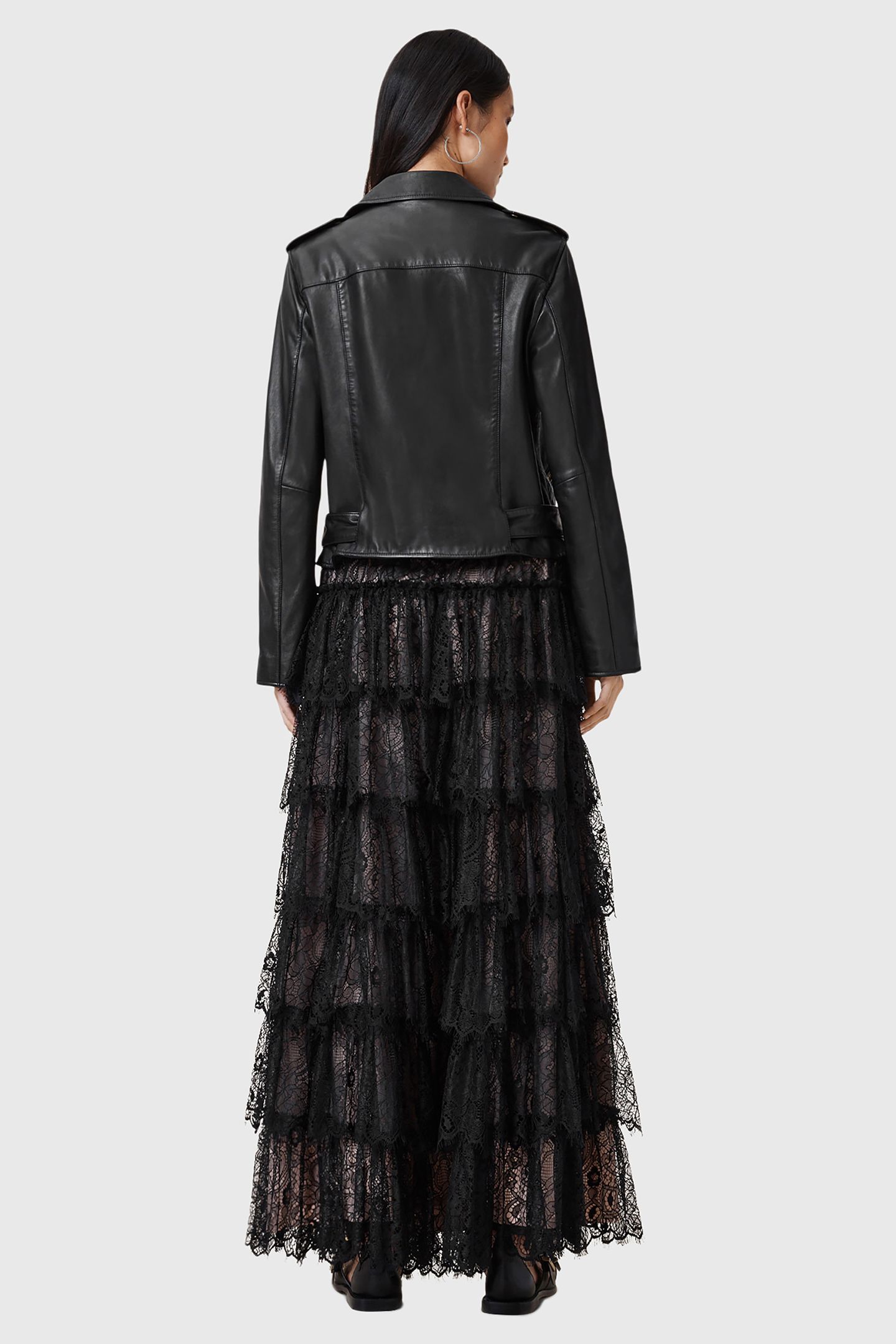 RORY LACE MAXI SKIRT BLACK 4