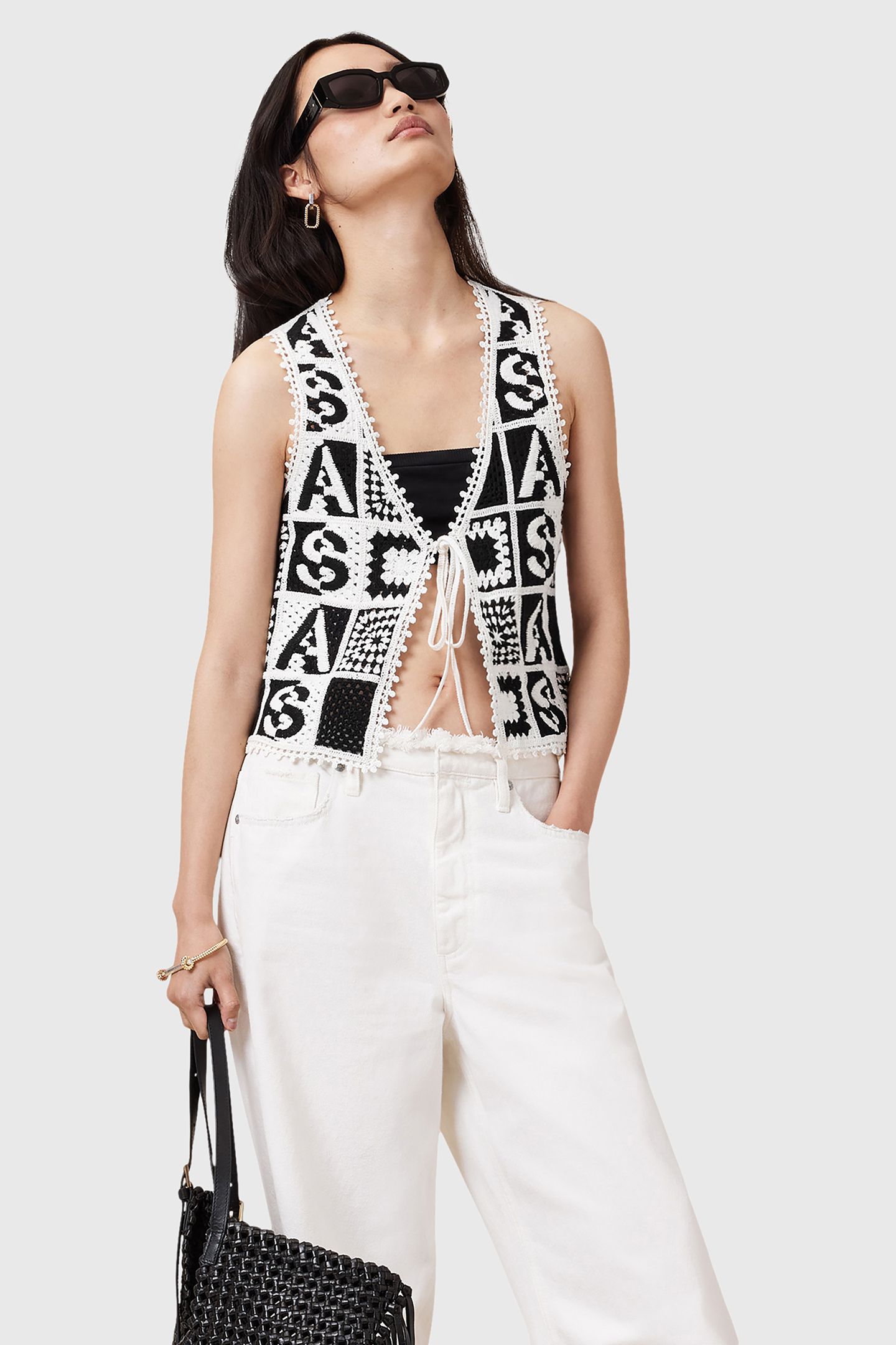 FLORENCE WAISTCOAT BLACK/CHALK WHITE 6