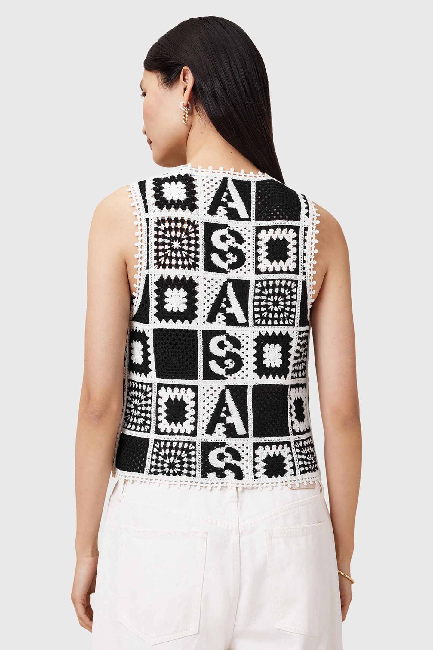 FLORENCE WAISTCOAT BLACK/CHALK WHITE 2