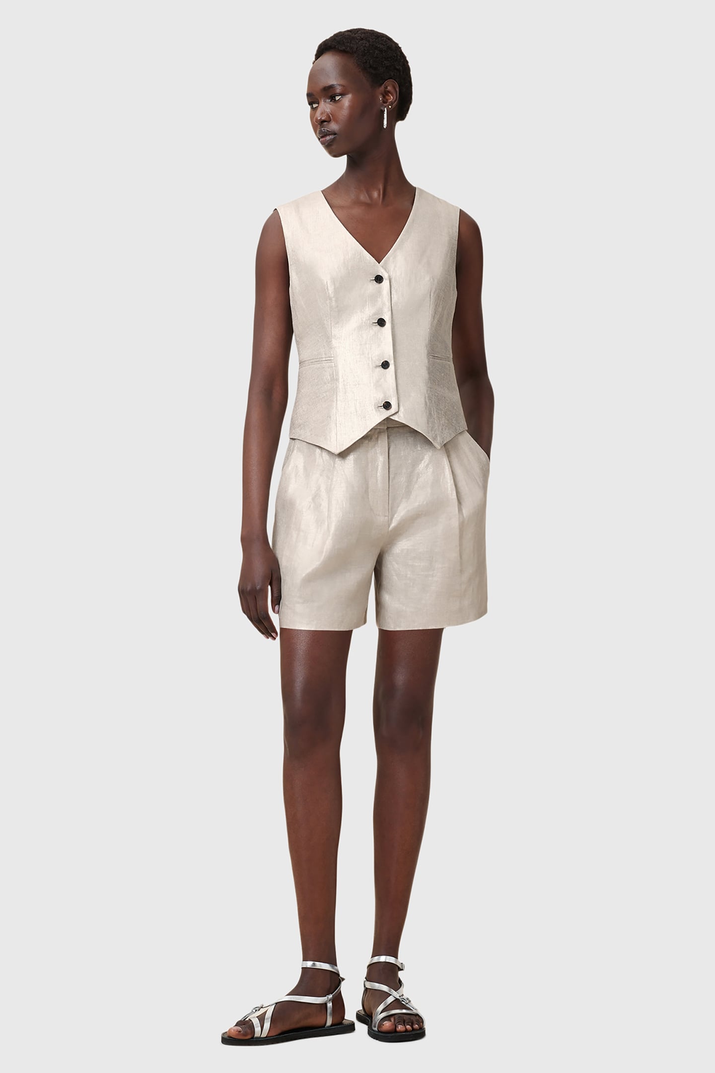 AVERIE WAISTCOAT SILVER GREY 3