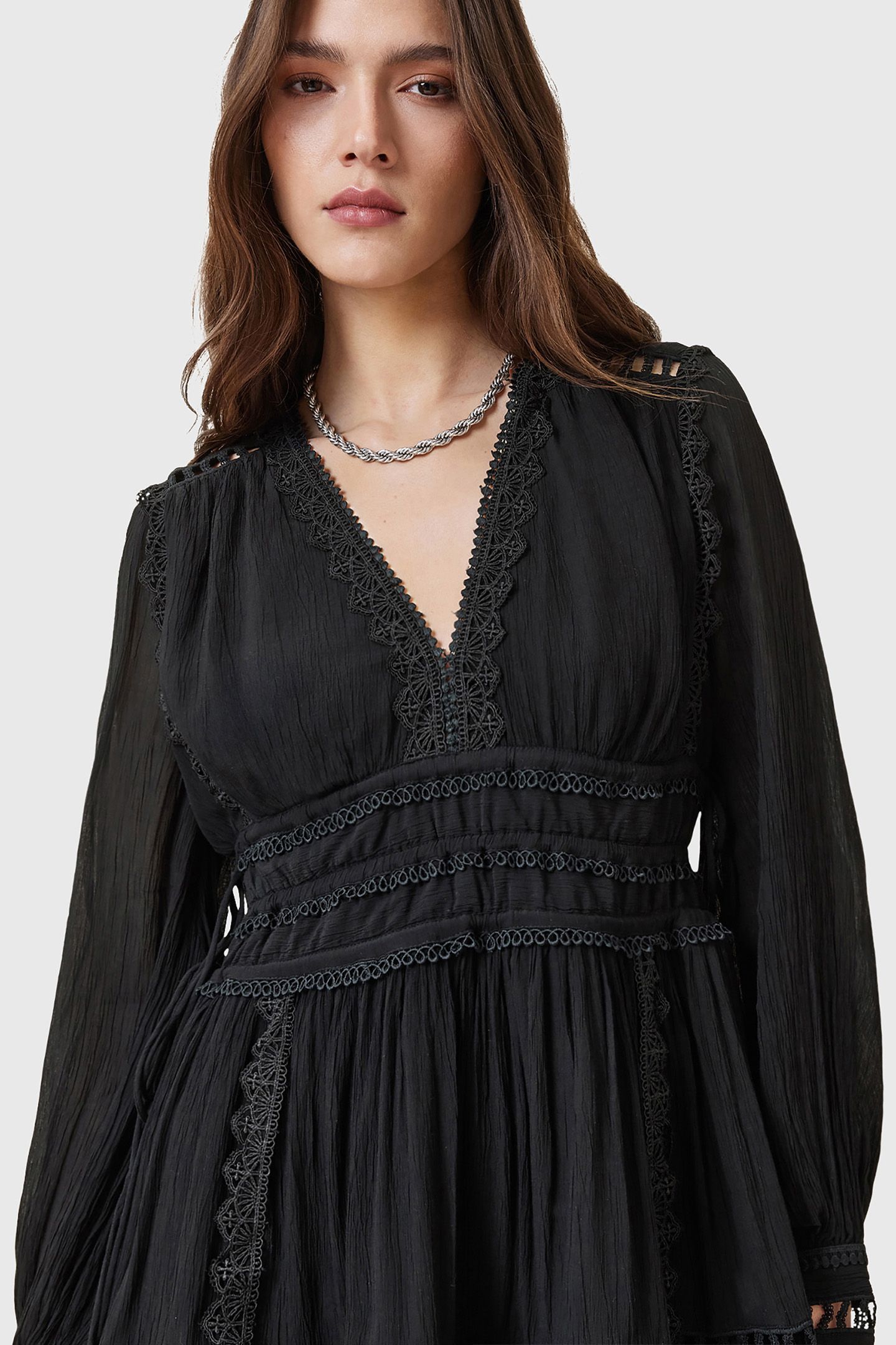 XANTHE LS MINI DRESS BLACK 7