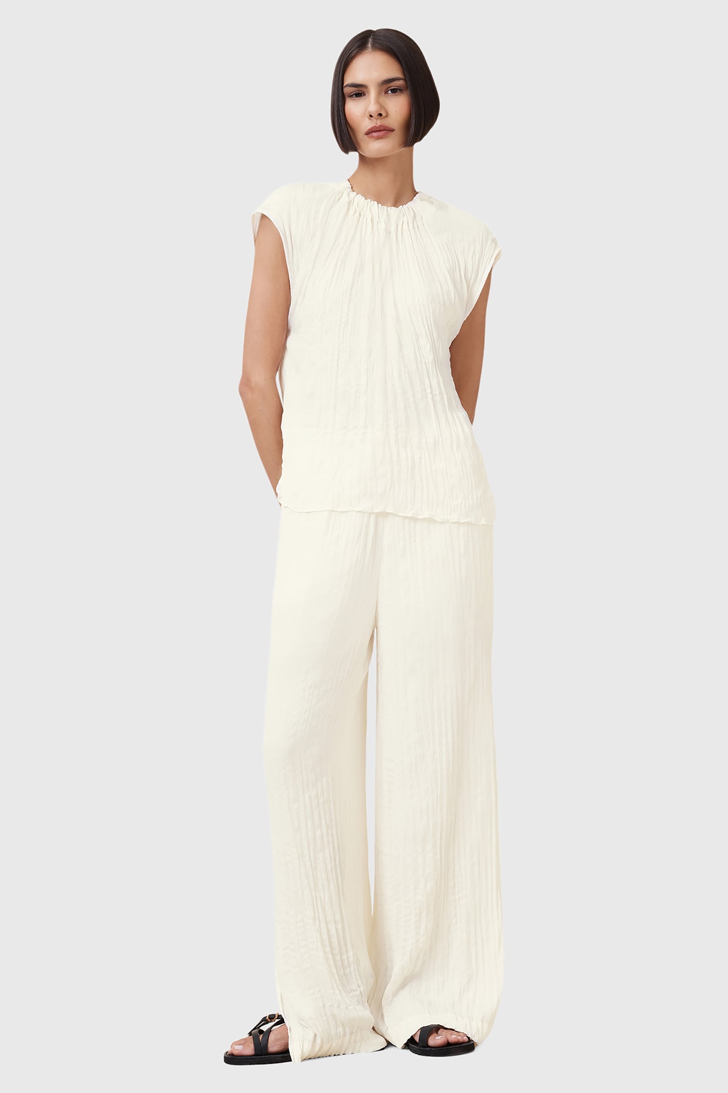 TRISHA CRINKLE TOP GARDENIA CREAM 3