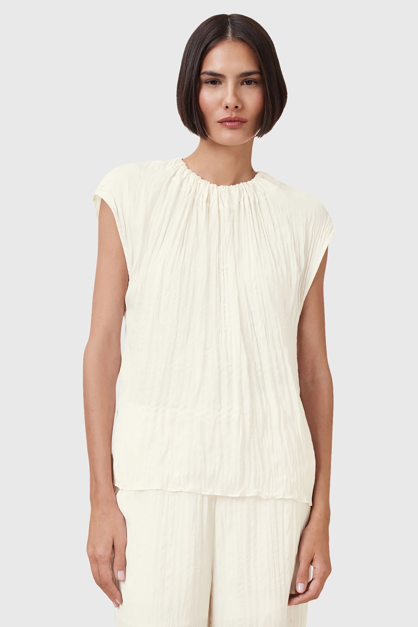 TRISHA CRINKLE TOP GARDENIA CREAM 1