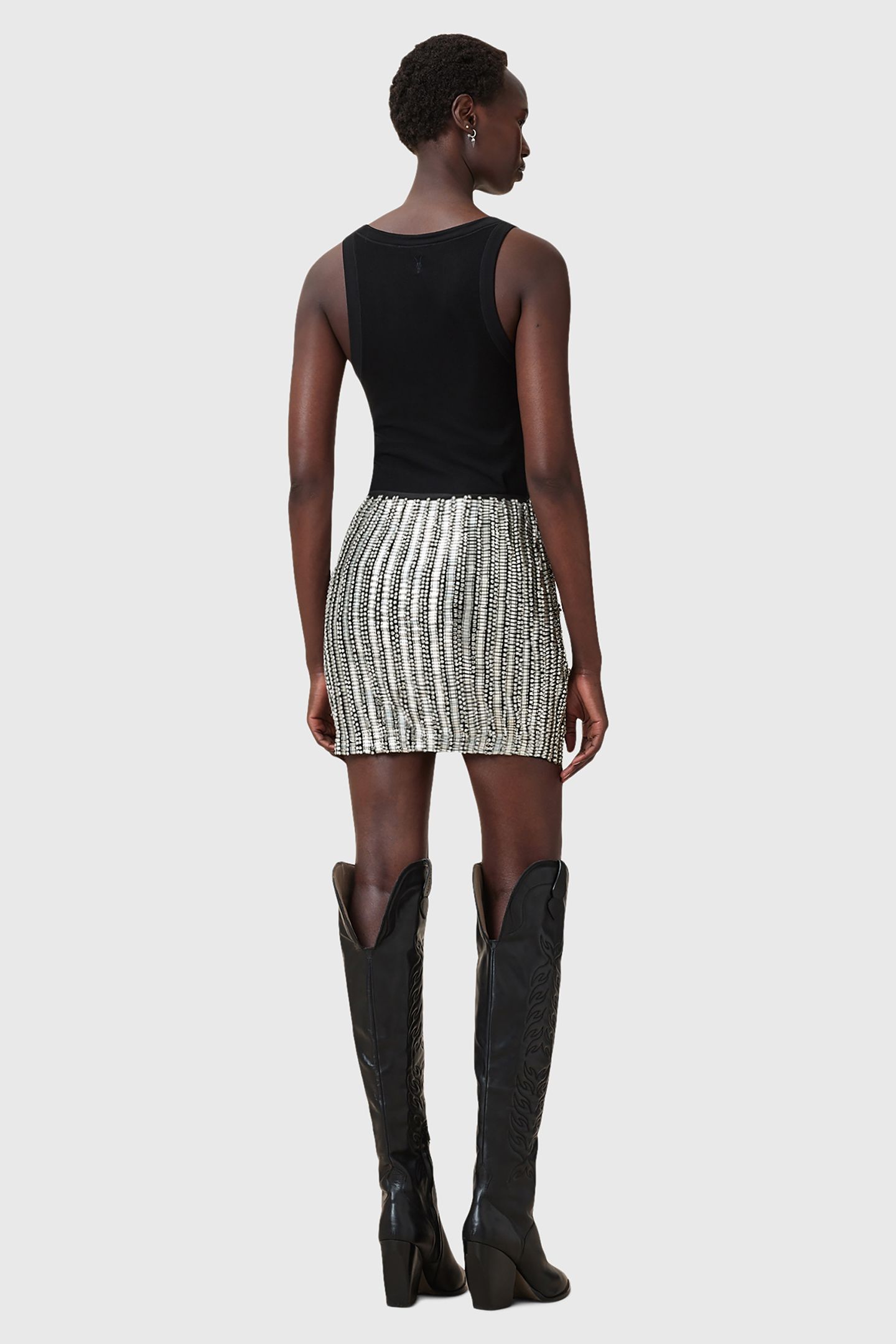 JAMILIA EMB SKIRT SILVER 4