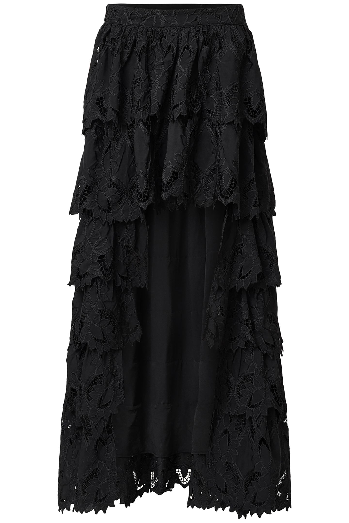 CAVARLY EMB SKIRT BLACK 5