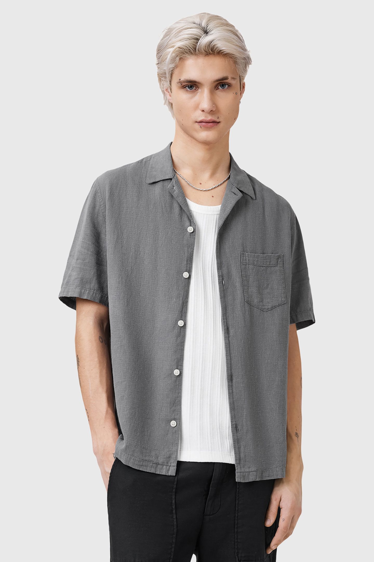 VEDA SS SHIRT PILLAR GREY 6