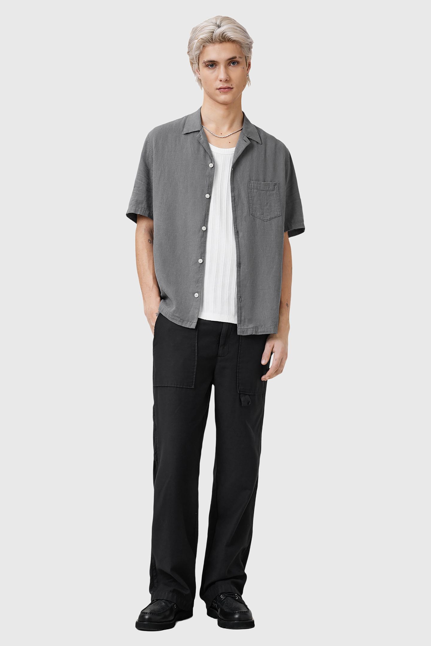 VEDA SS SHIRT PILLAR GREY 5