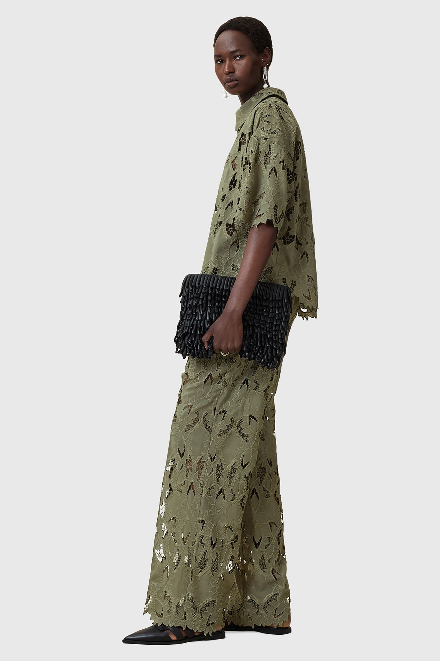 CHARLI EMB TROUSER MERMAID GREEN 6
