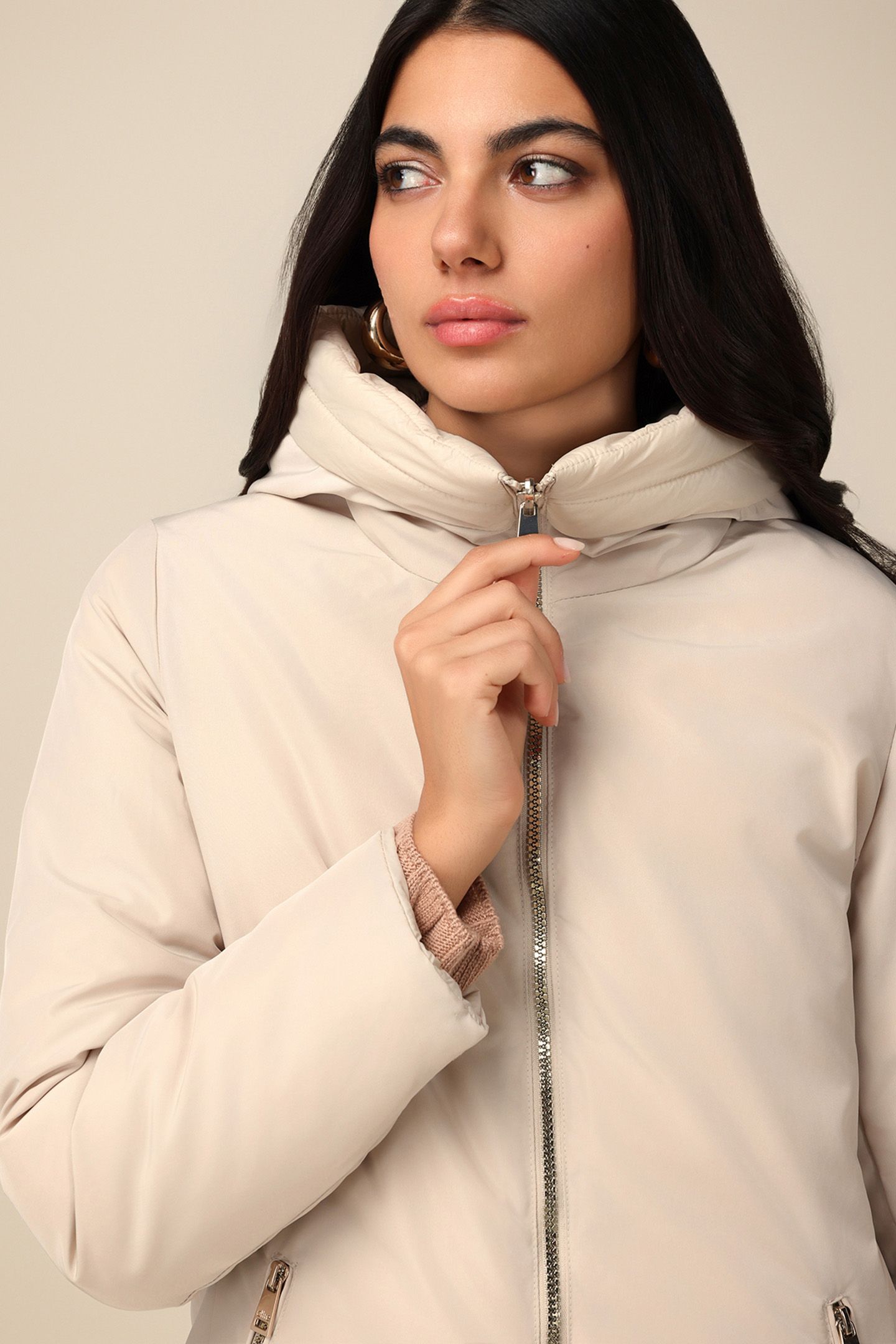 REVERSIBLE PARKA WITH HOOD WHITE 4