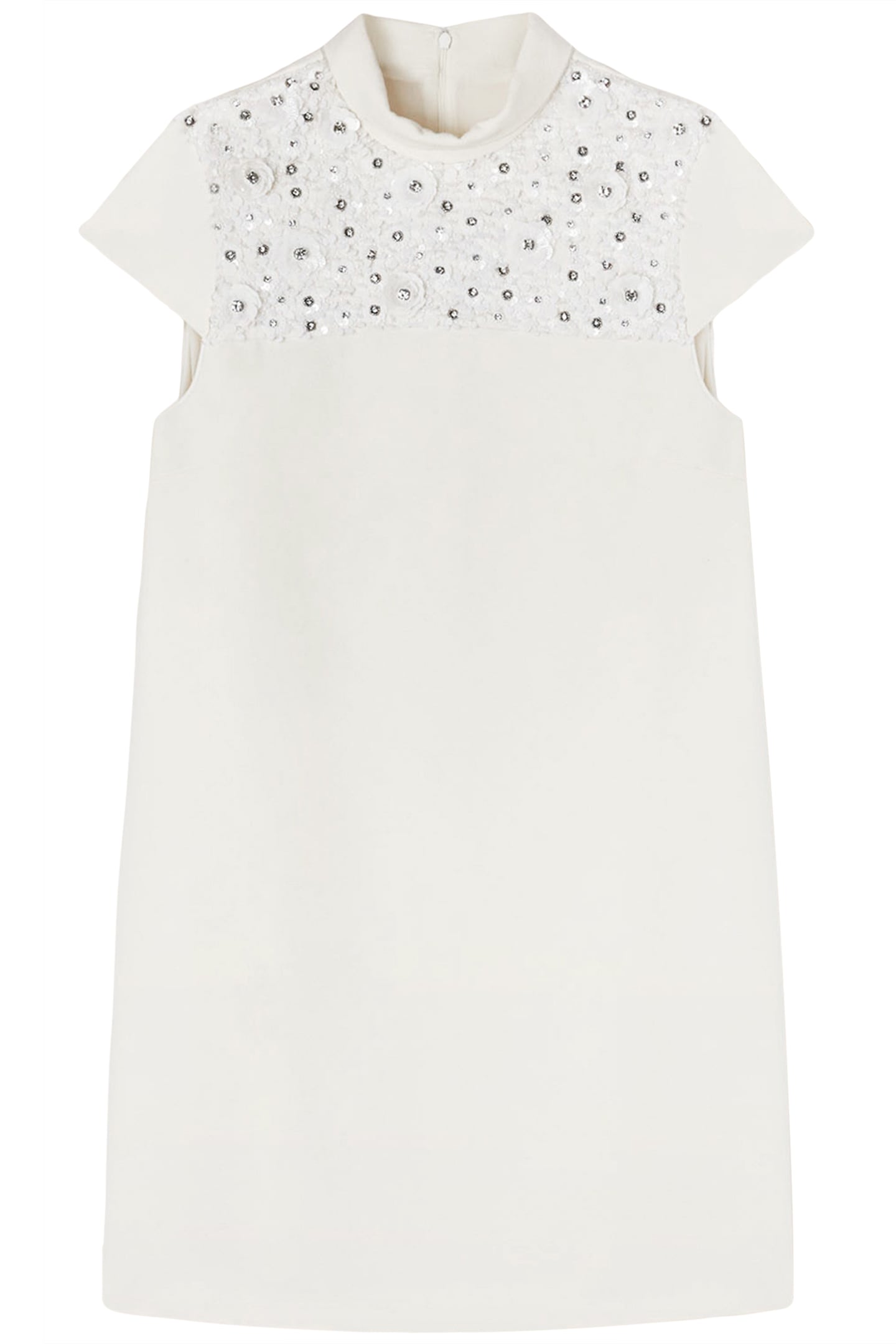 MINIDRESS WITH EMBROIDERED COLLAR WHITE 3