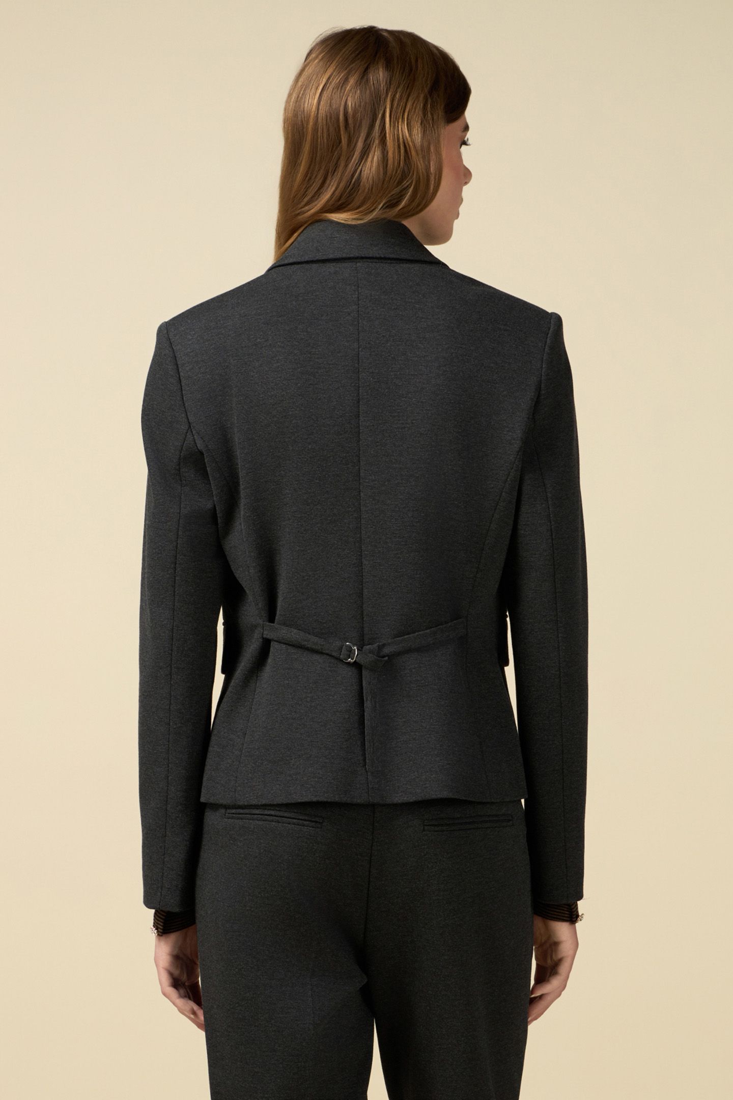 MILANO KNIT FABRIC BLAZER GREY 2