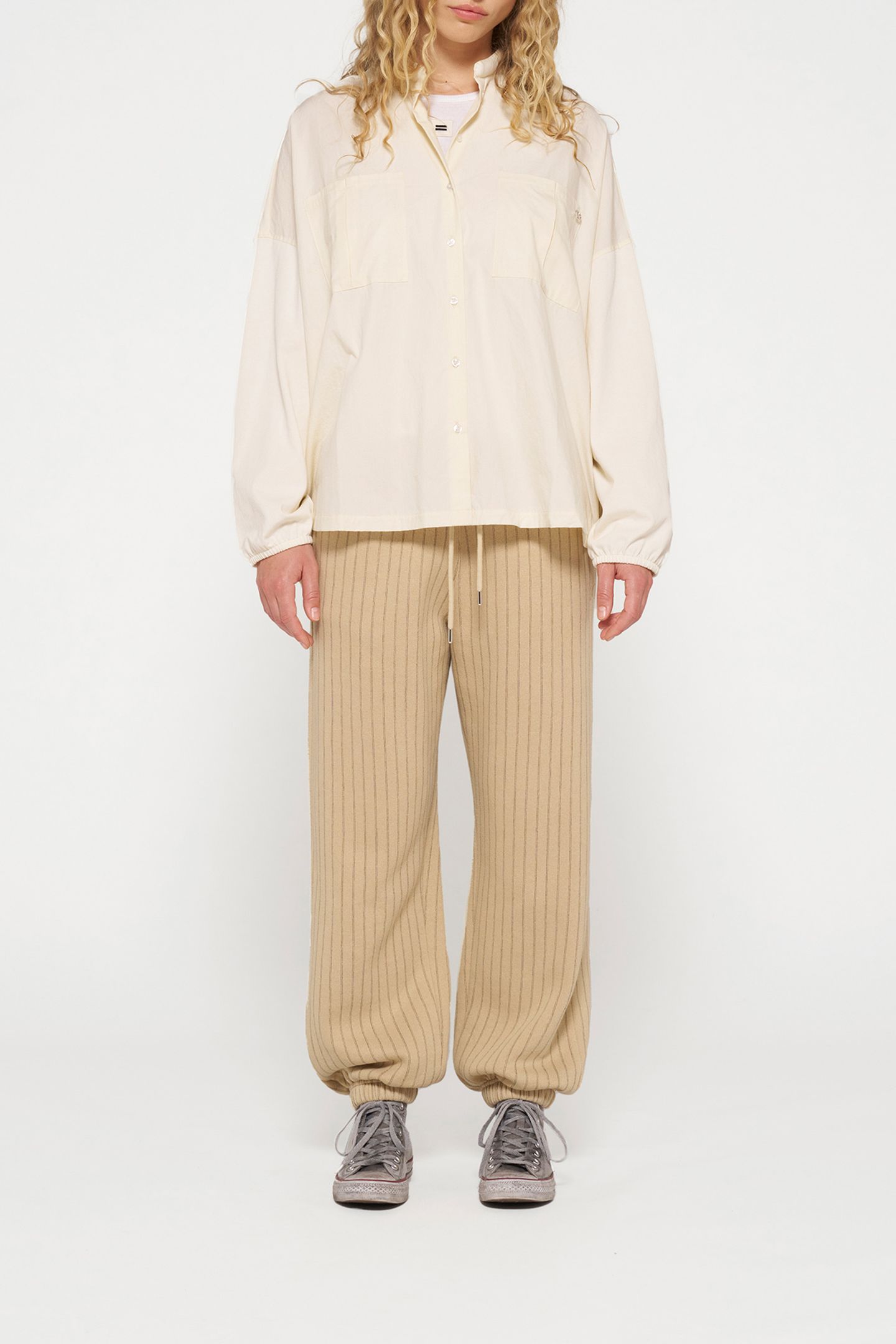 BAR JOGGER FOAM PINSTRIPE LIGHT LATTE 2