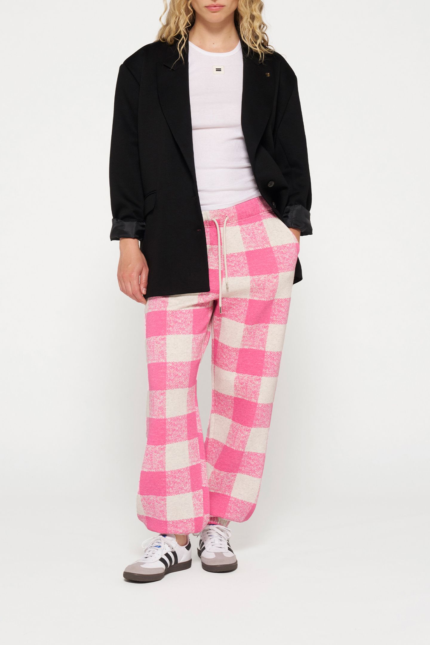 BAR JOGGER FOAM CHECK BRIGHT PINK 2