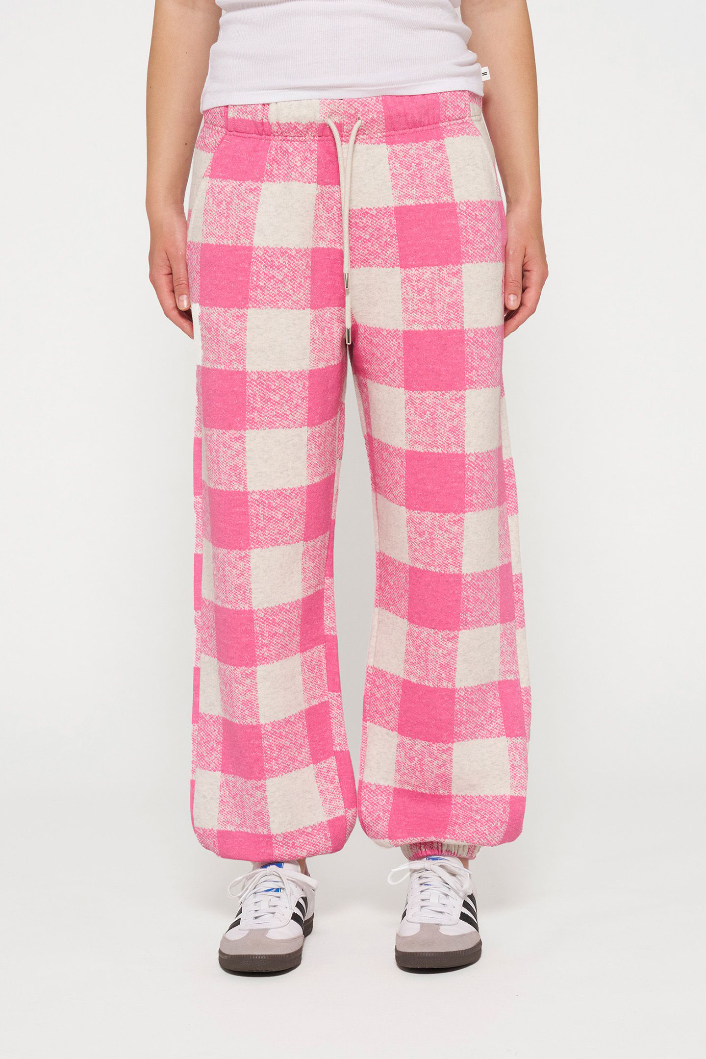 BAR JOGGER FOAM CHECK BRIGHT PINK 1