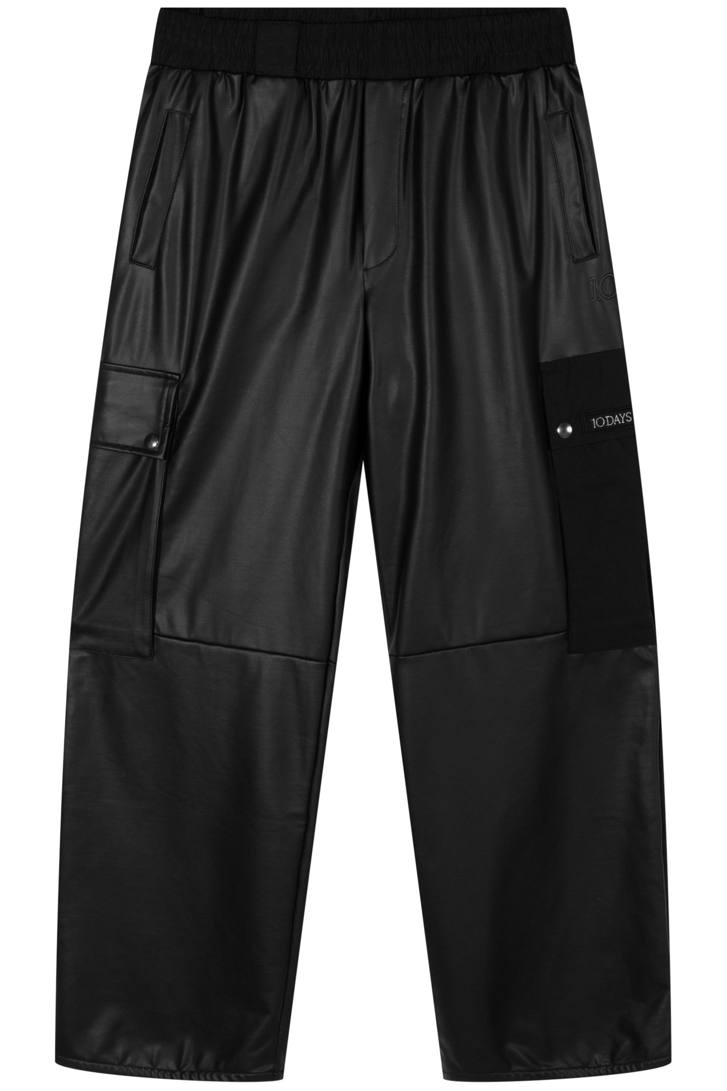 LEATHERLOOK CARGO PANTS BLACK 4