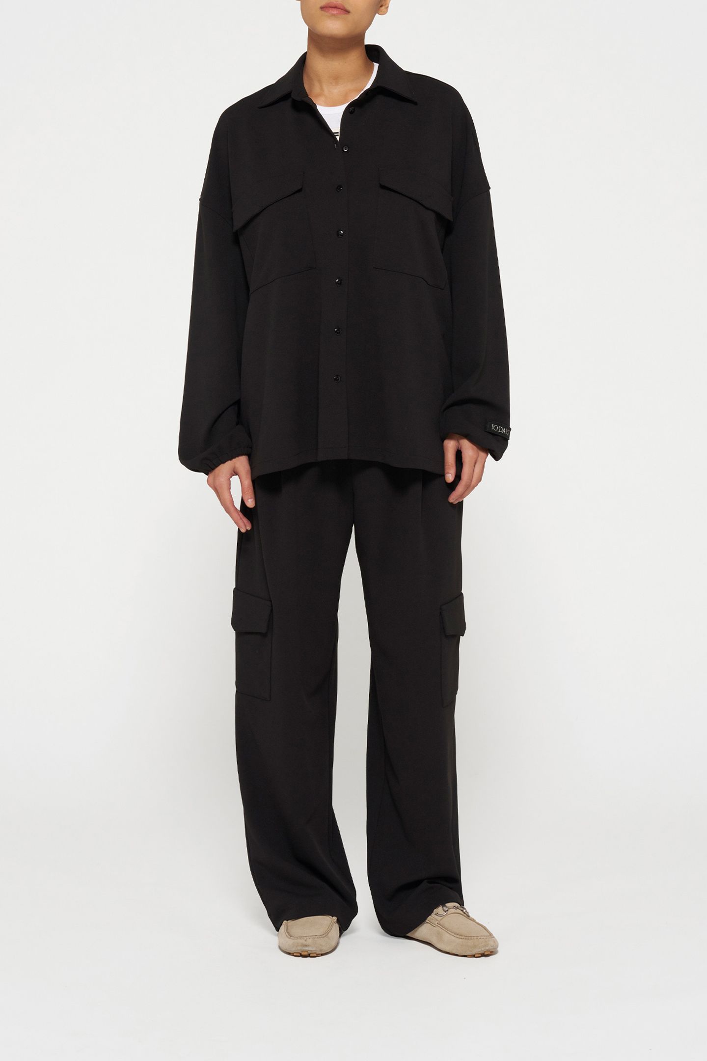 CARGO PANTS CREPE BLACK 2