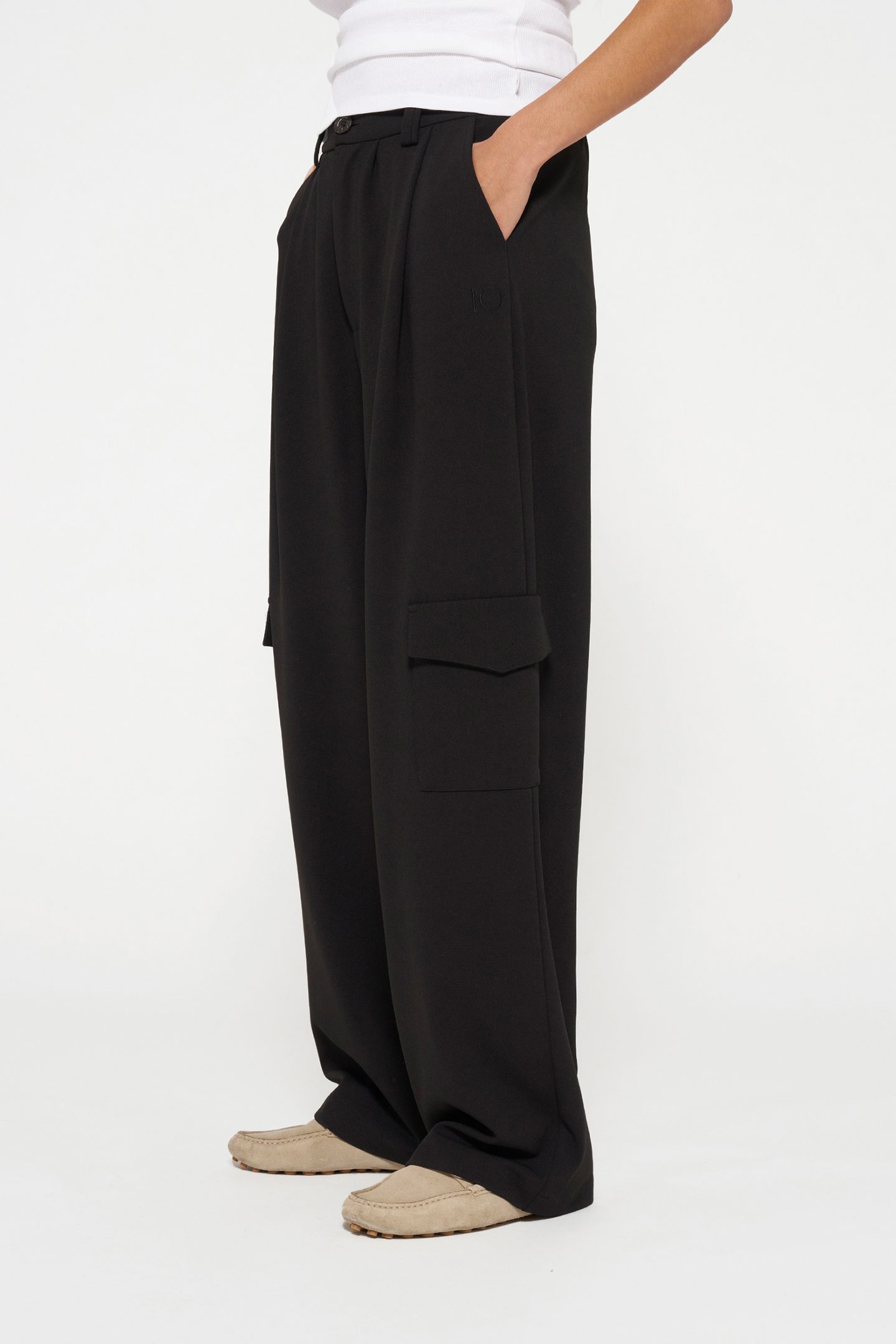 CARGO PANTS CREPE BLACK 7