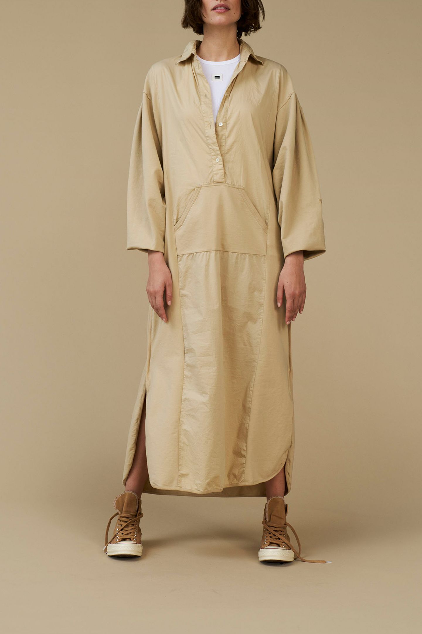 THE BILLIE DRESS POPLIN LIGHT LATTE 8