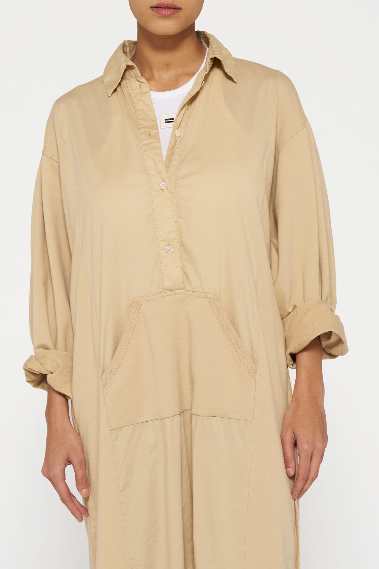 THE BILLIE DRESS POPLIN LIGHT LATTE 5