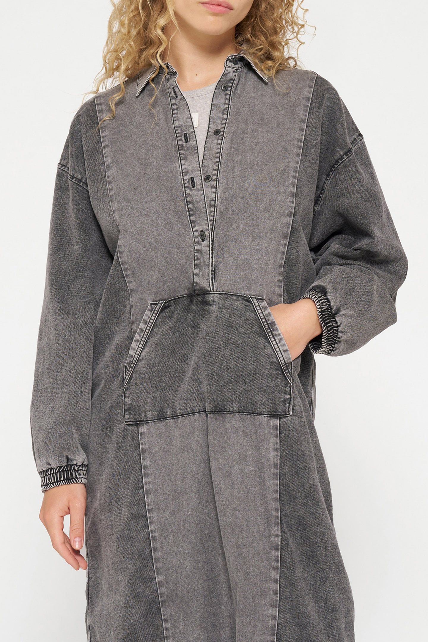 THE BILLIE DRESS JOG DENIM BLACK 5