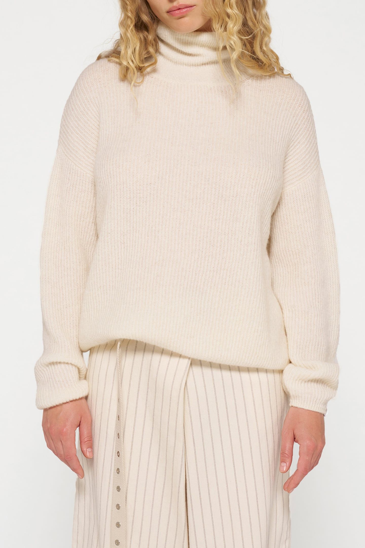 COLL SWEATER SOFT KNIT ECRU 1
