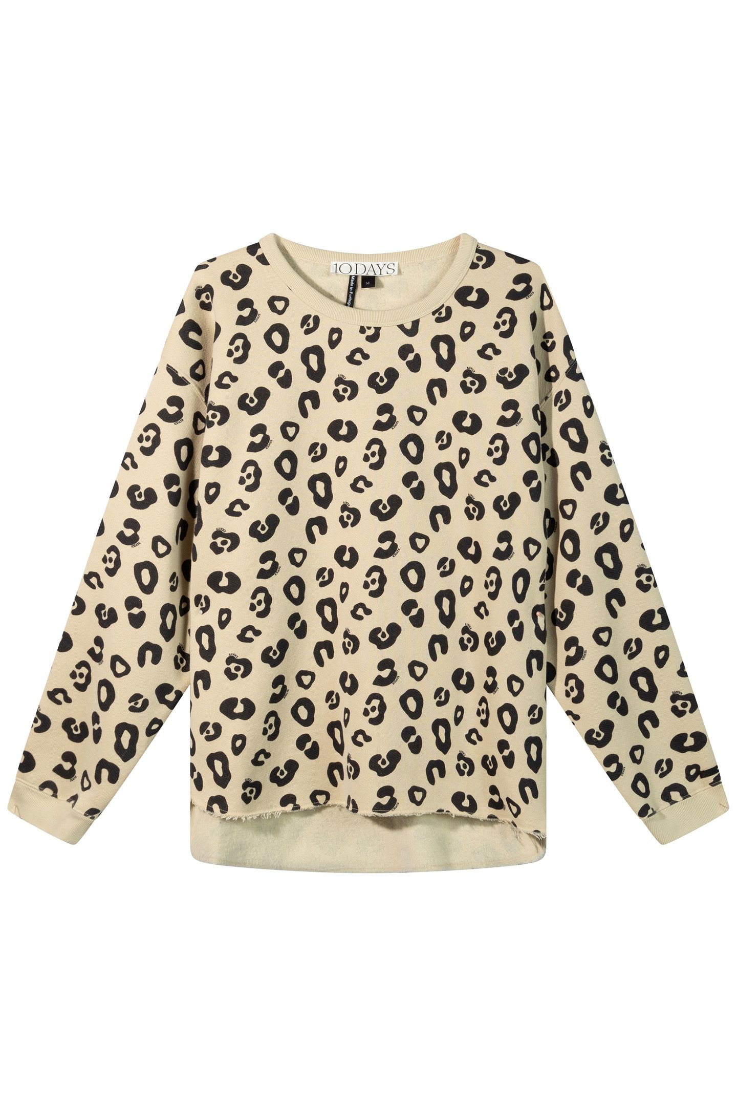 RAW EDGE SWEATER LEOPARD OYSTER 4