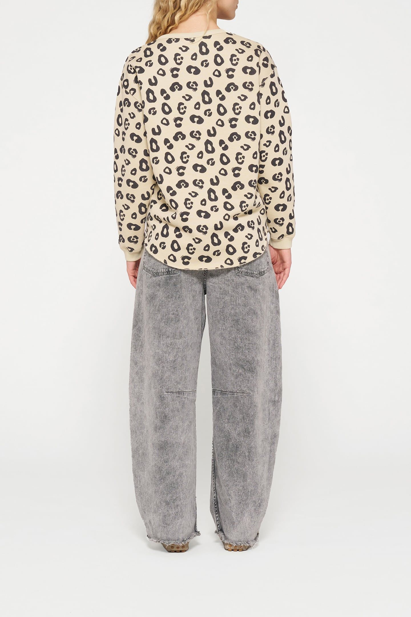 RAW EDGE SWEATER LEOPARD OYSTER 3