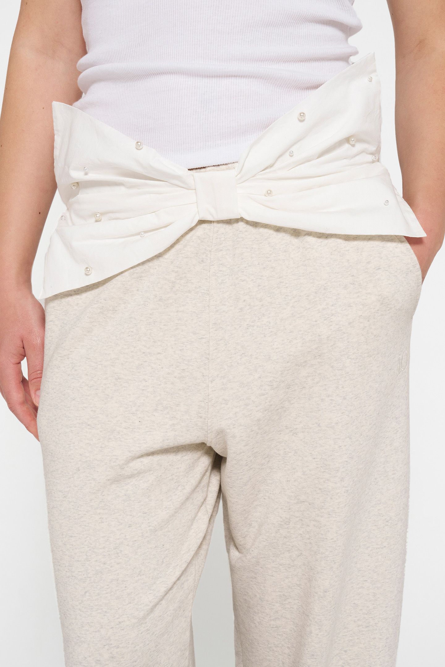 BAR JOGGER EASY BOW SOFT WHITE MELEE 7