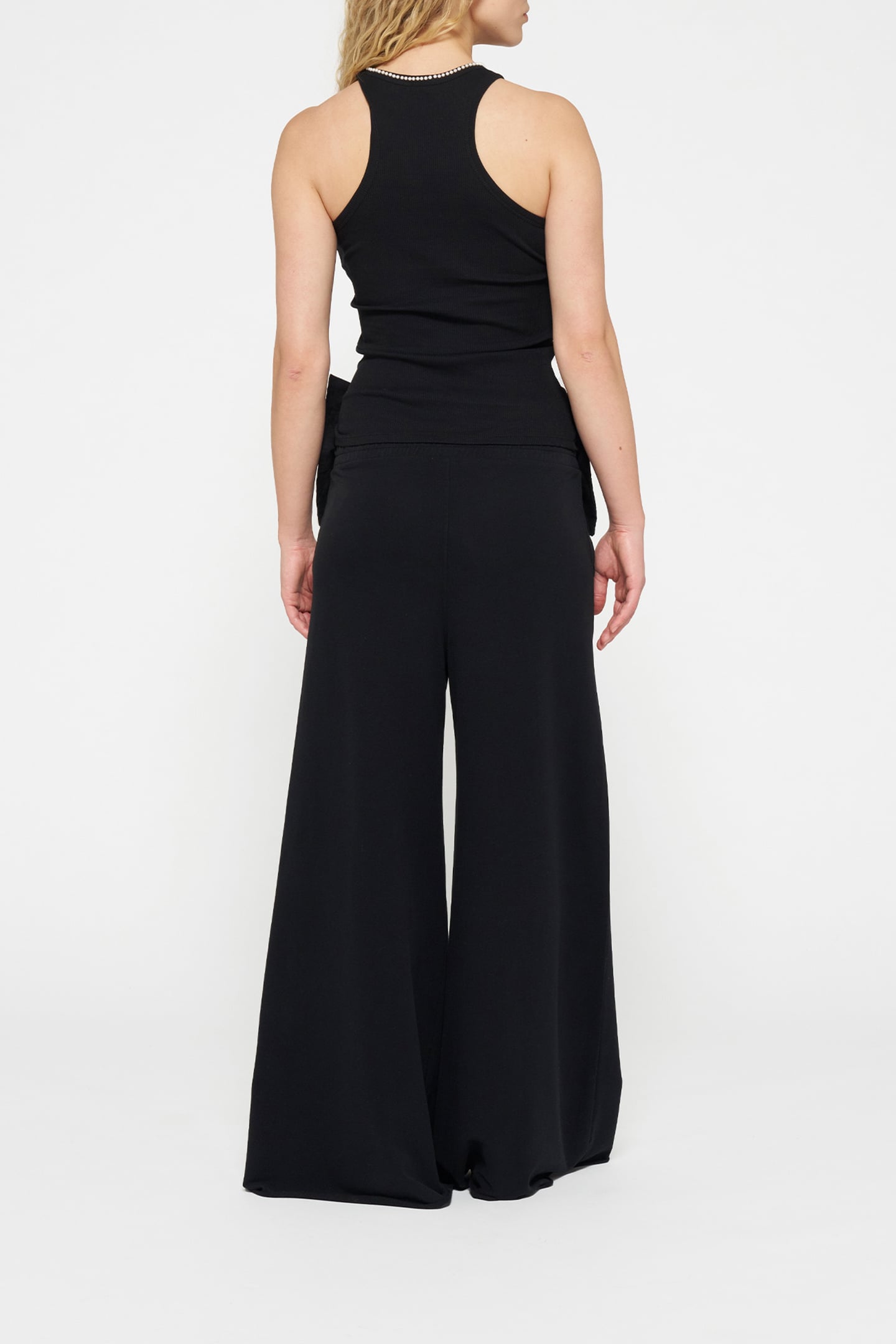 WIDE LEG JOGGER BOW BLACK 3