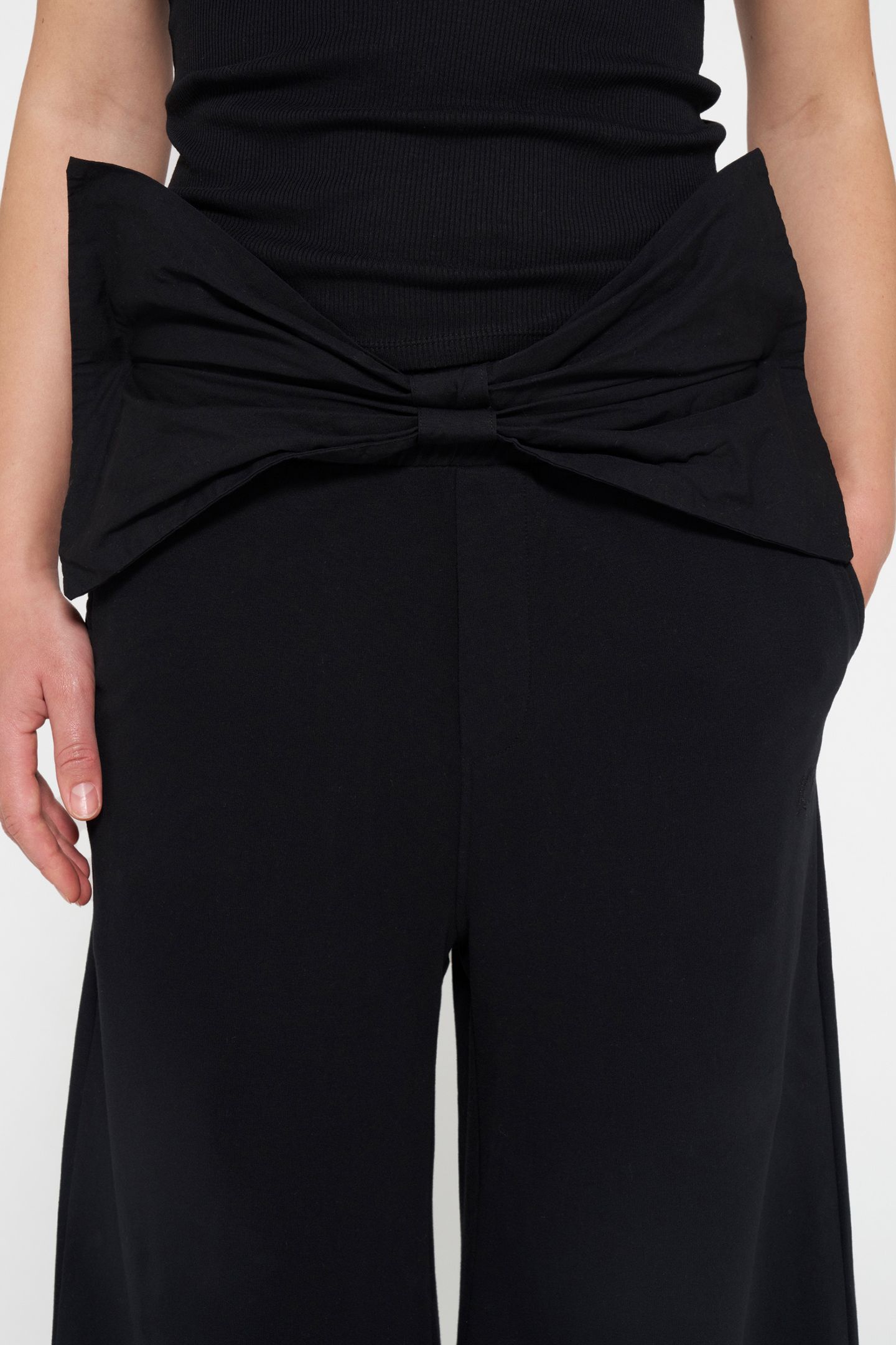 WIDE LEG JOGGER BOW BLACK 6