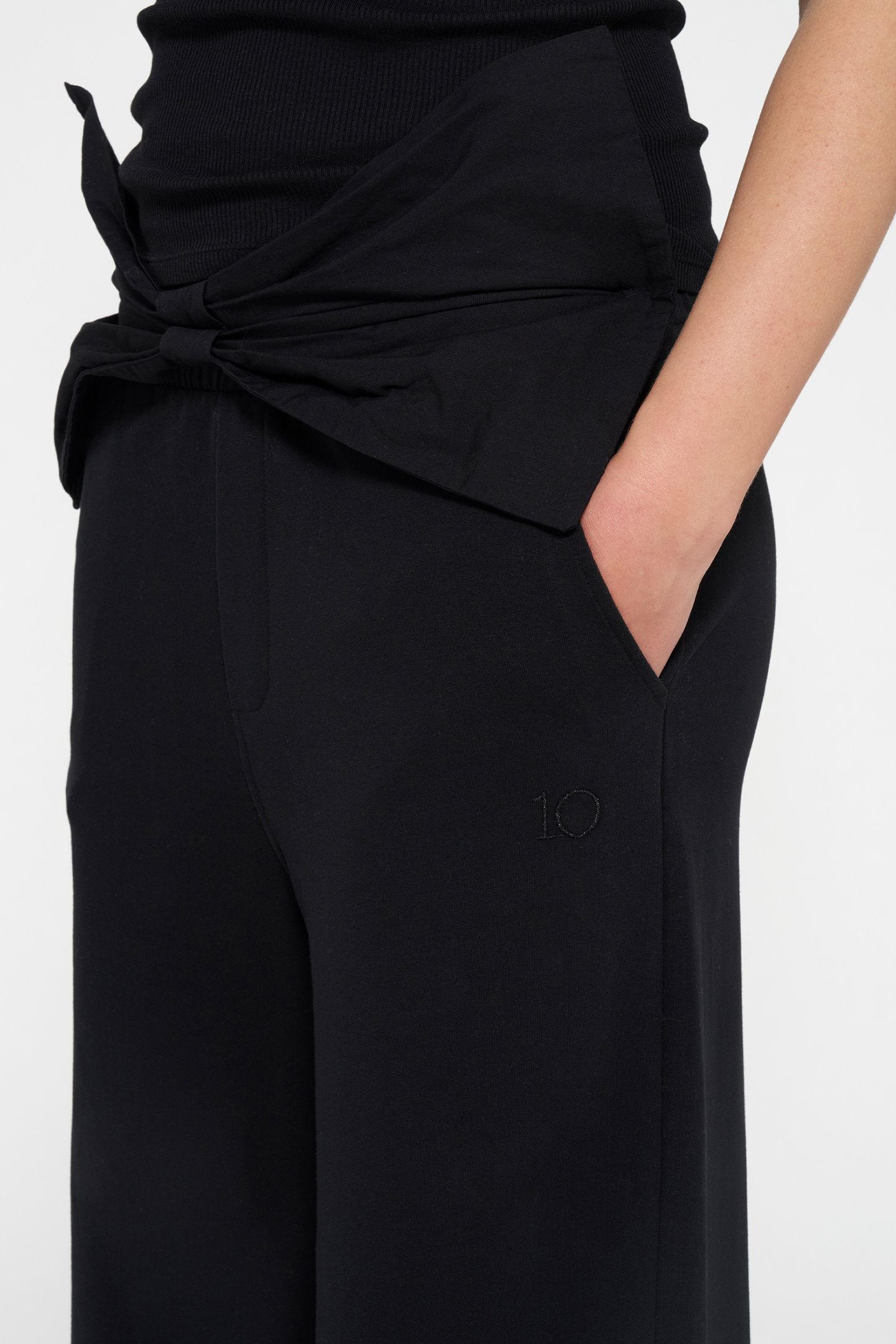 WIDE LEG JOGGER BOW BLACK 7