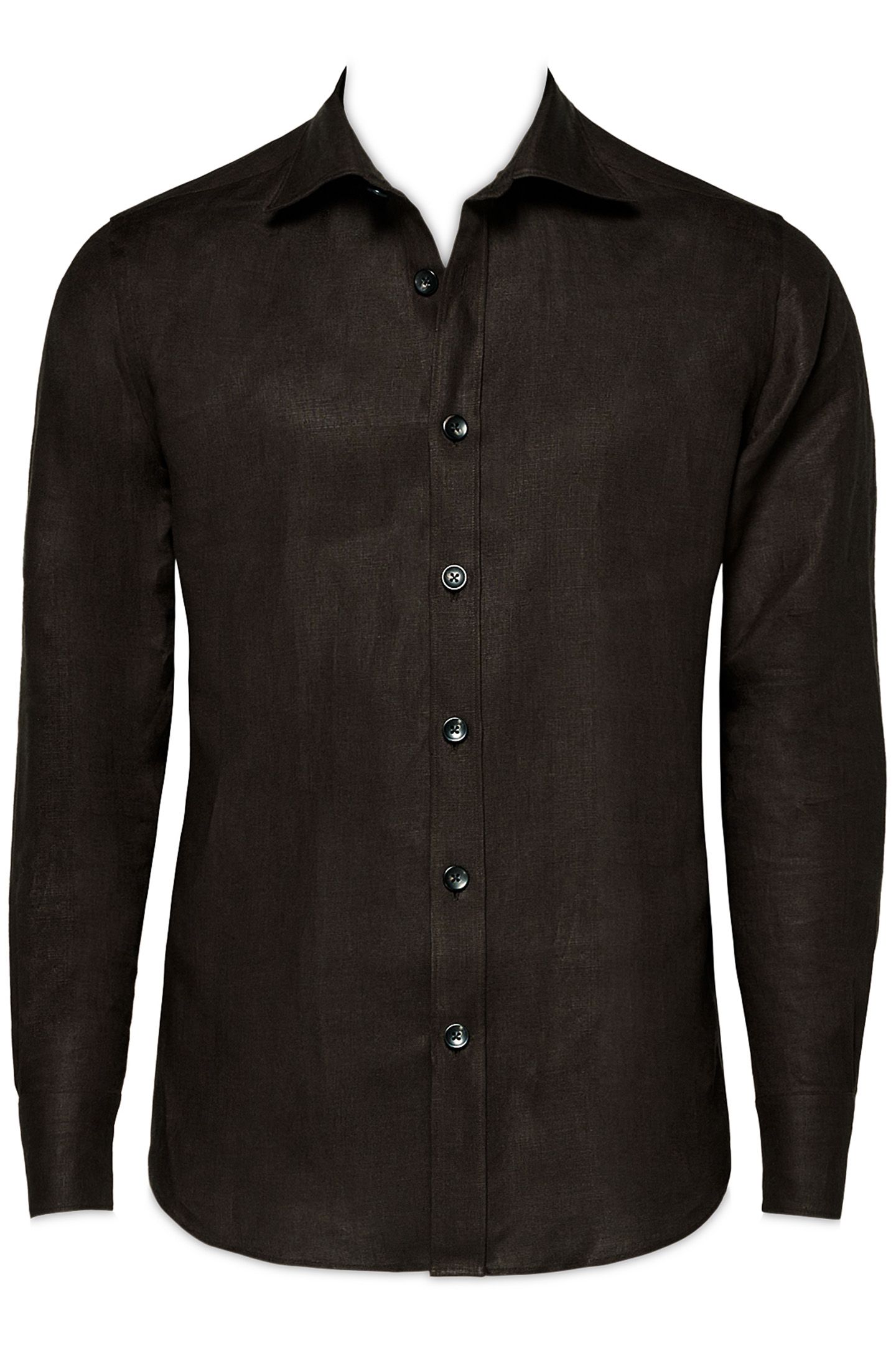 PURE LINEN D. BROWN OVERSHIRT DARK BROWN 3