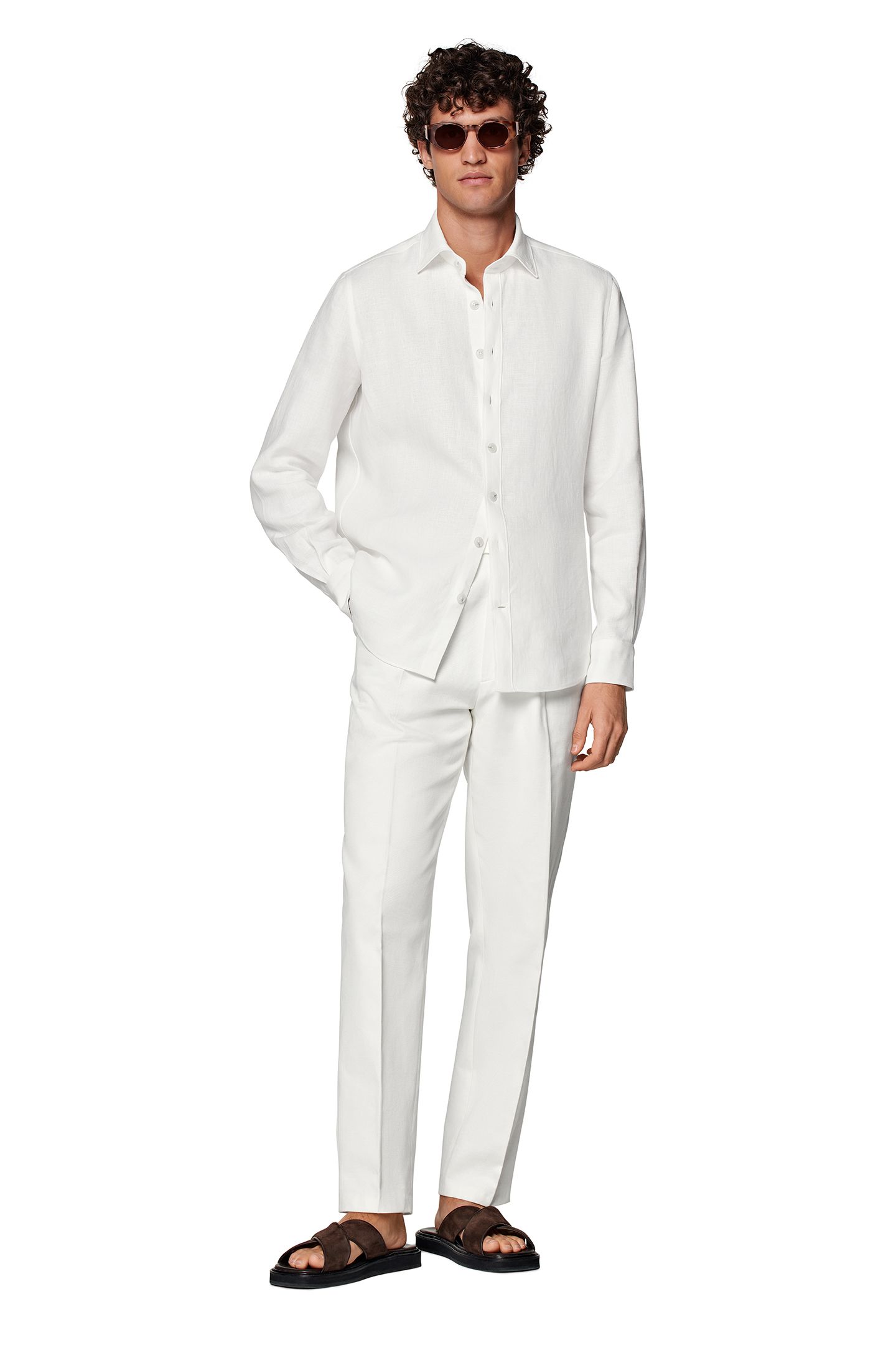 PURE LINEN OVERSHIRT WHITE 2