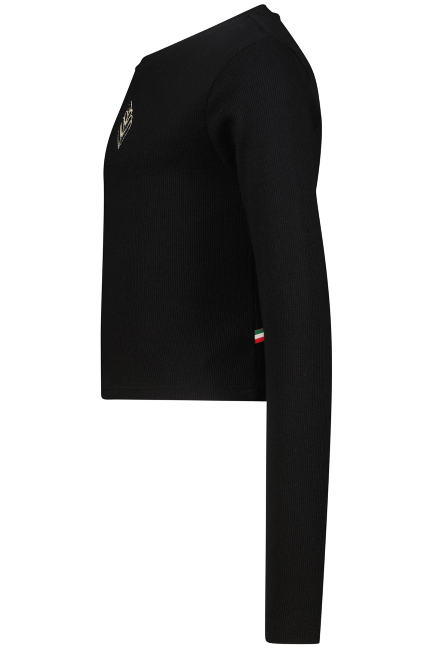 GIRLS G-BASIC-CROP RIB LONGSLEEVE SINGLET DEEP BLACK 2