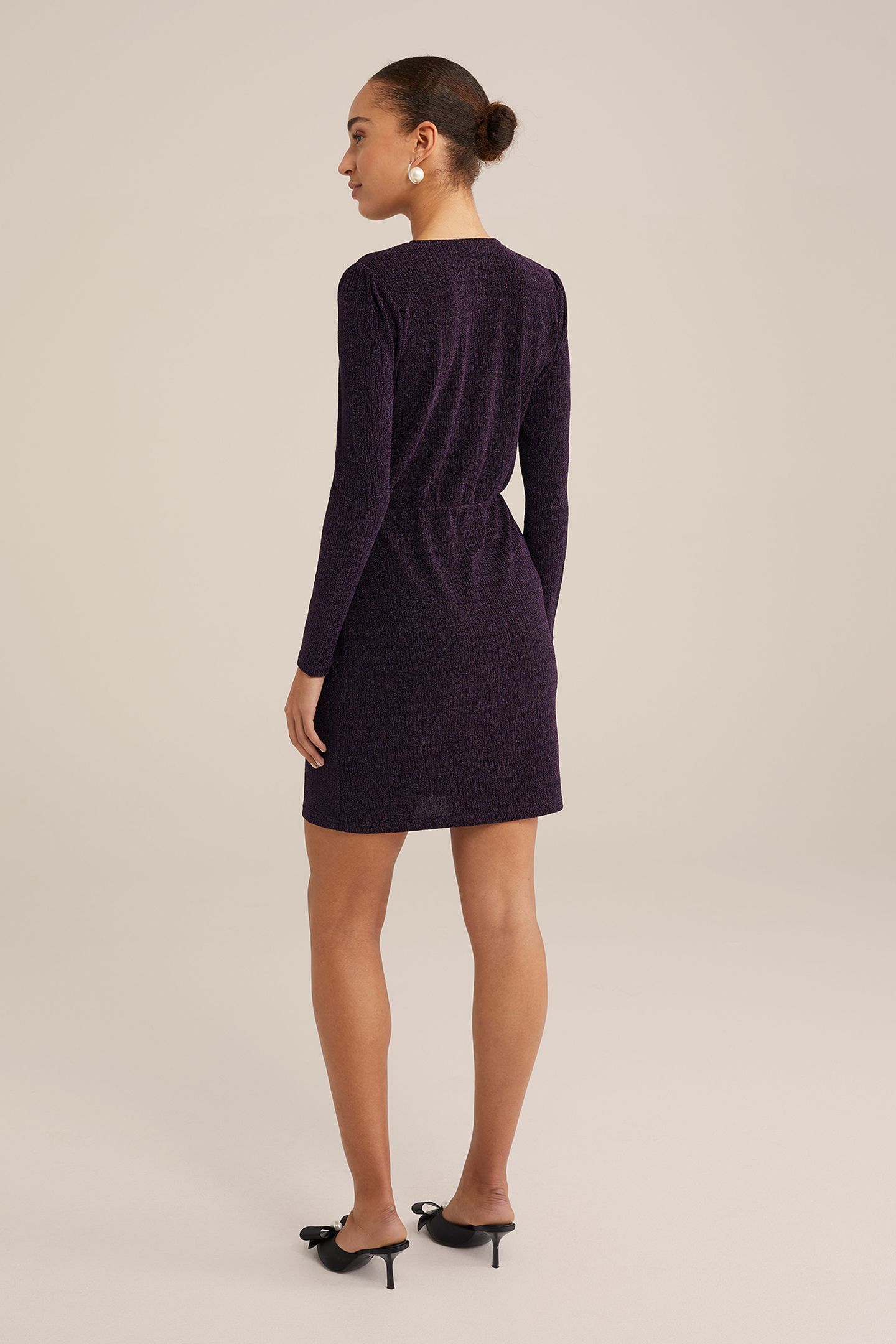 DRESS MID LENGTH DARK PURPLE 2