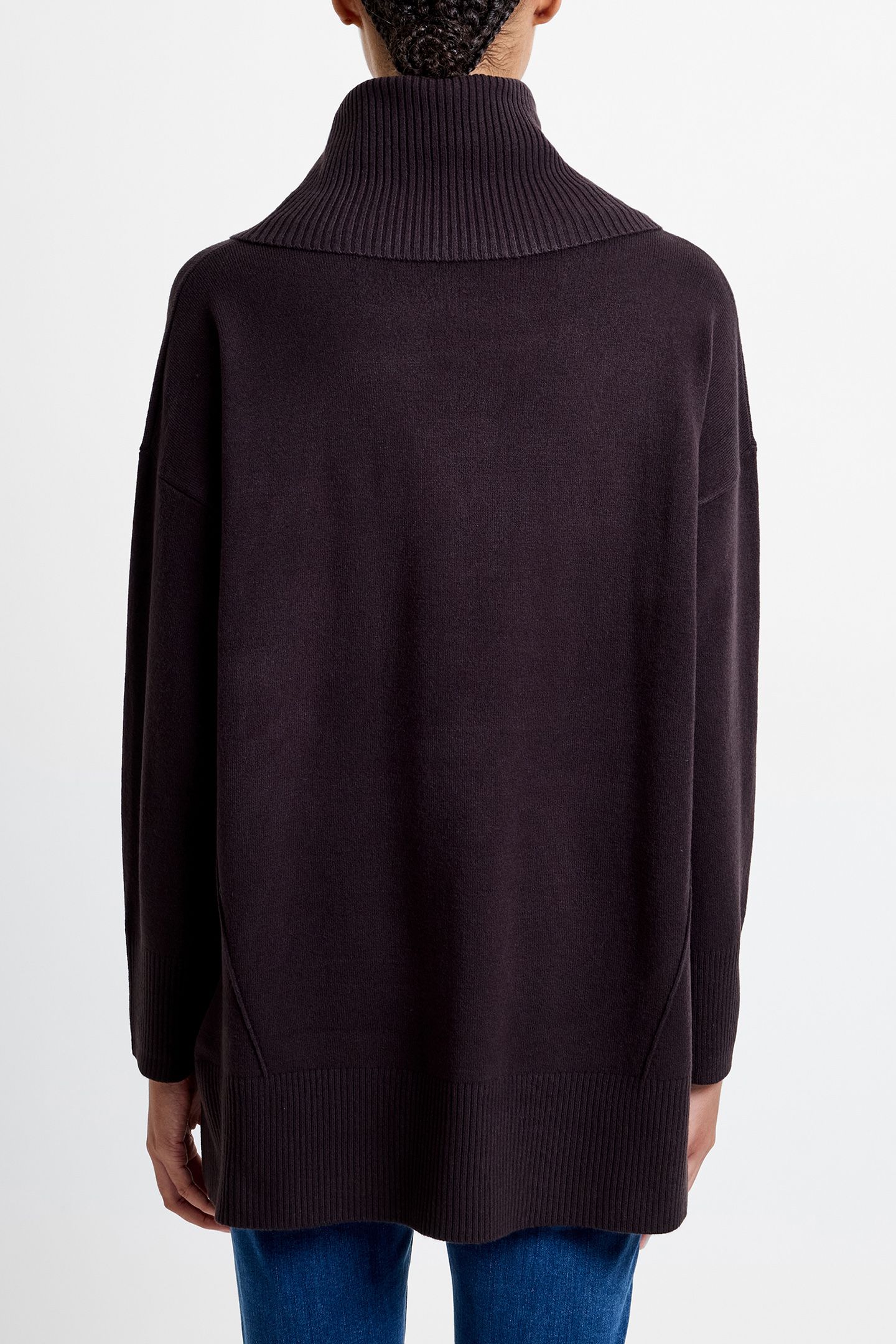 BABYSOFT RIBBED COWL NECK JUMPER CHOCOLATE GANACHE 2