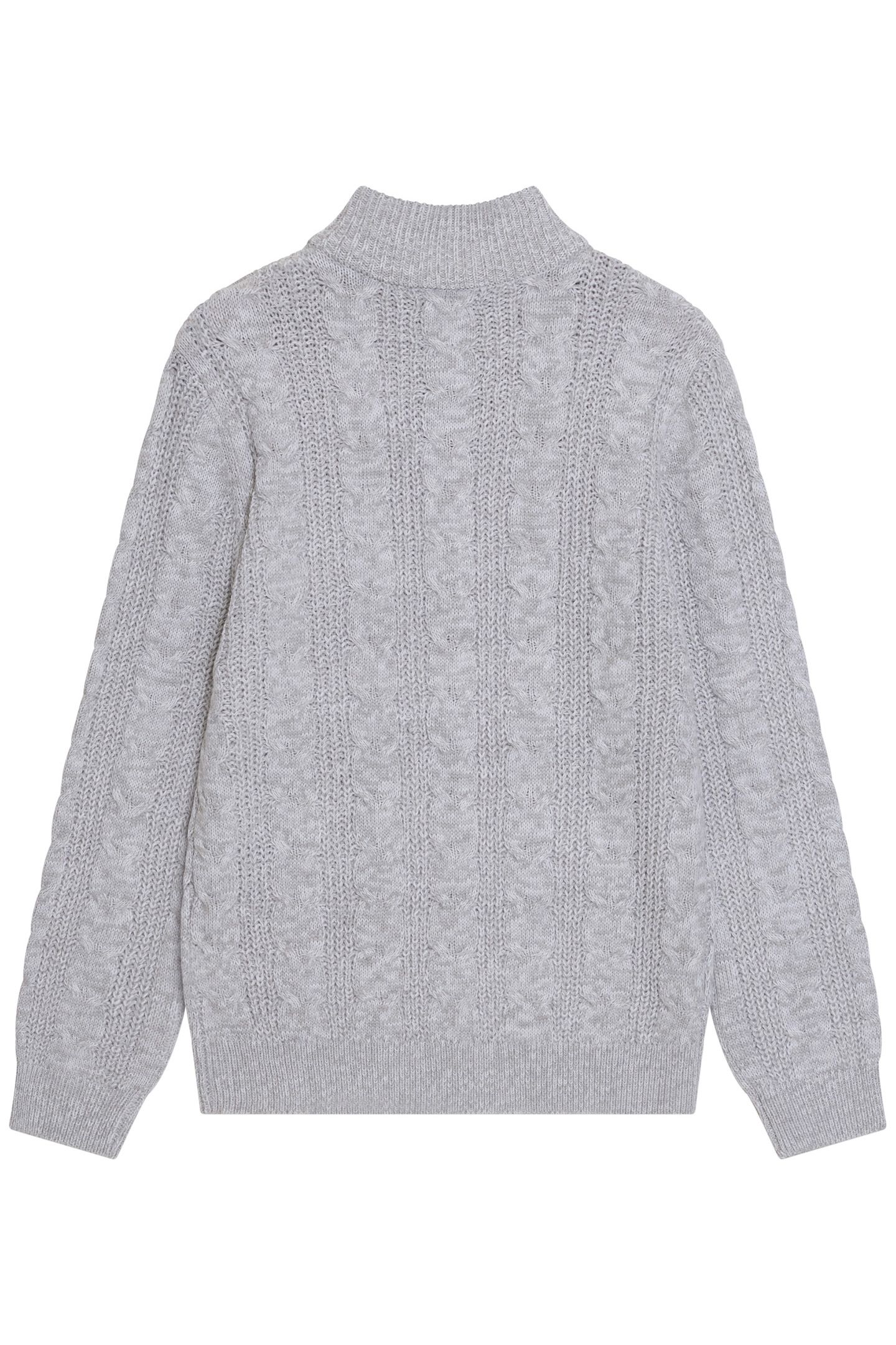 HALF ZIP CABLE ECRU MEL 2