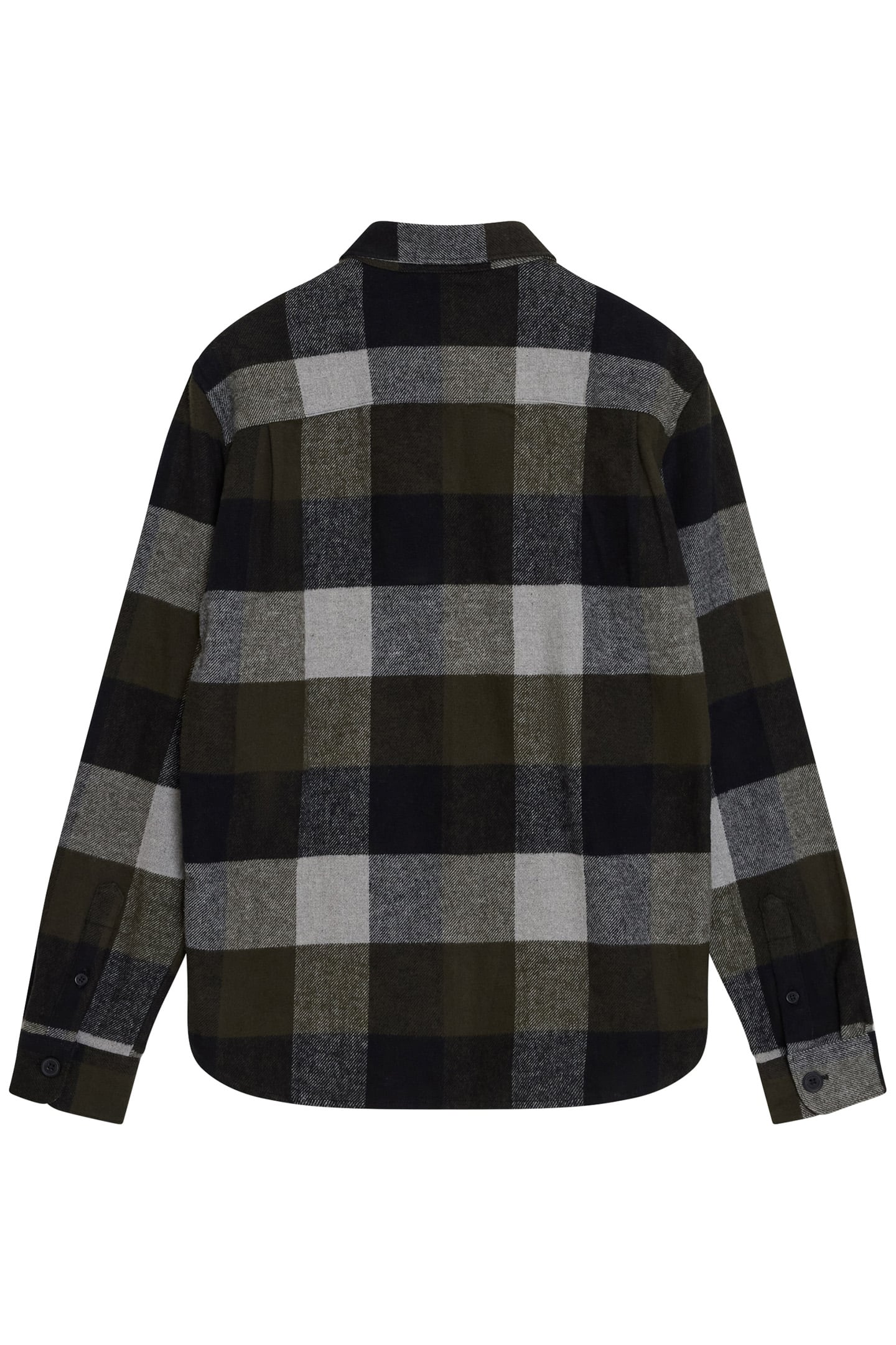 HEAVY LARGE CHECK OVERSHIRT KHAKI 2