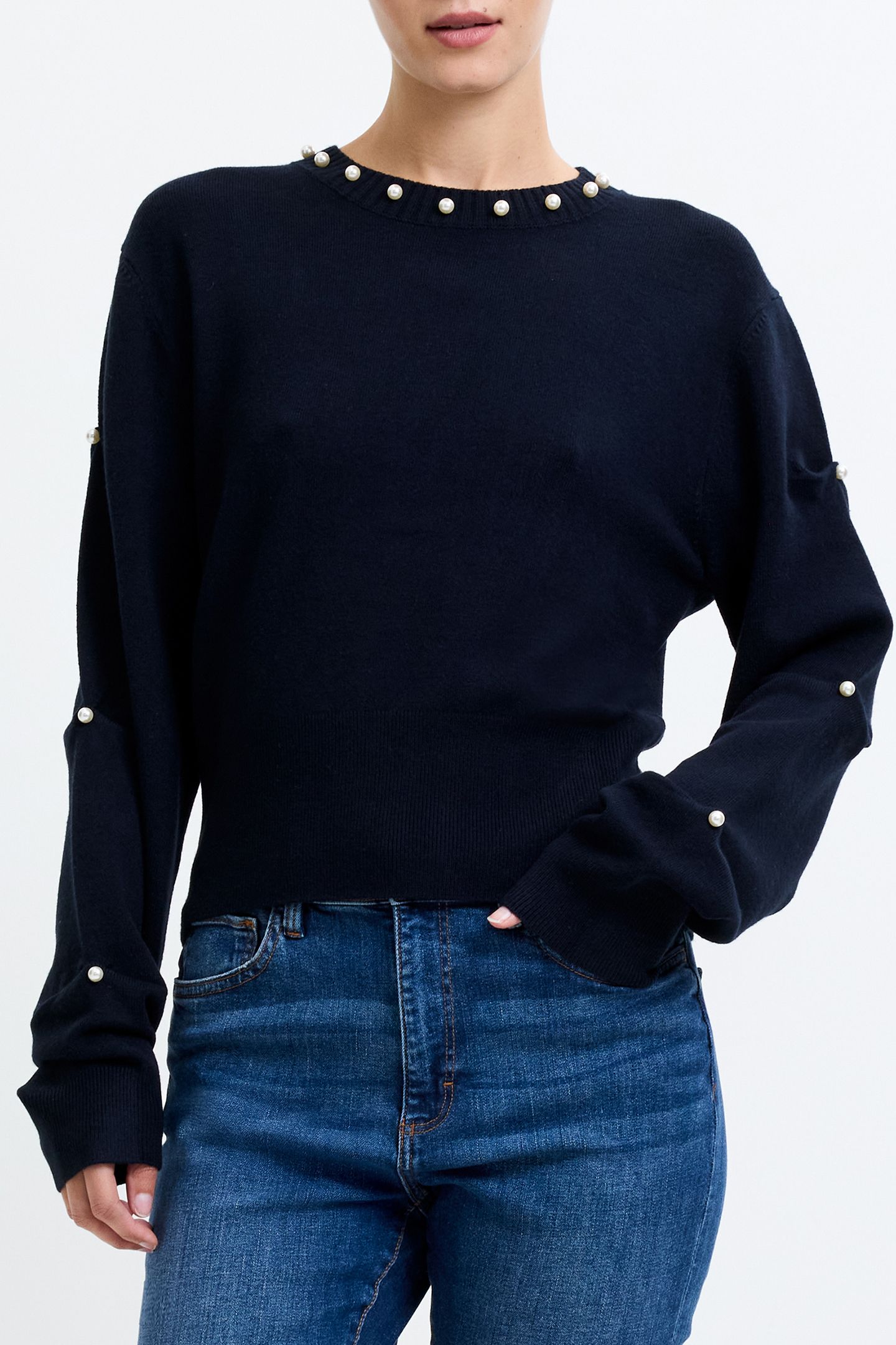 BABYSOFT PEARL EMB CREW MIDNIGHT 1