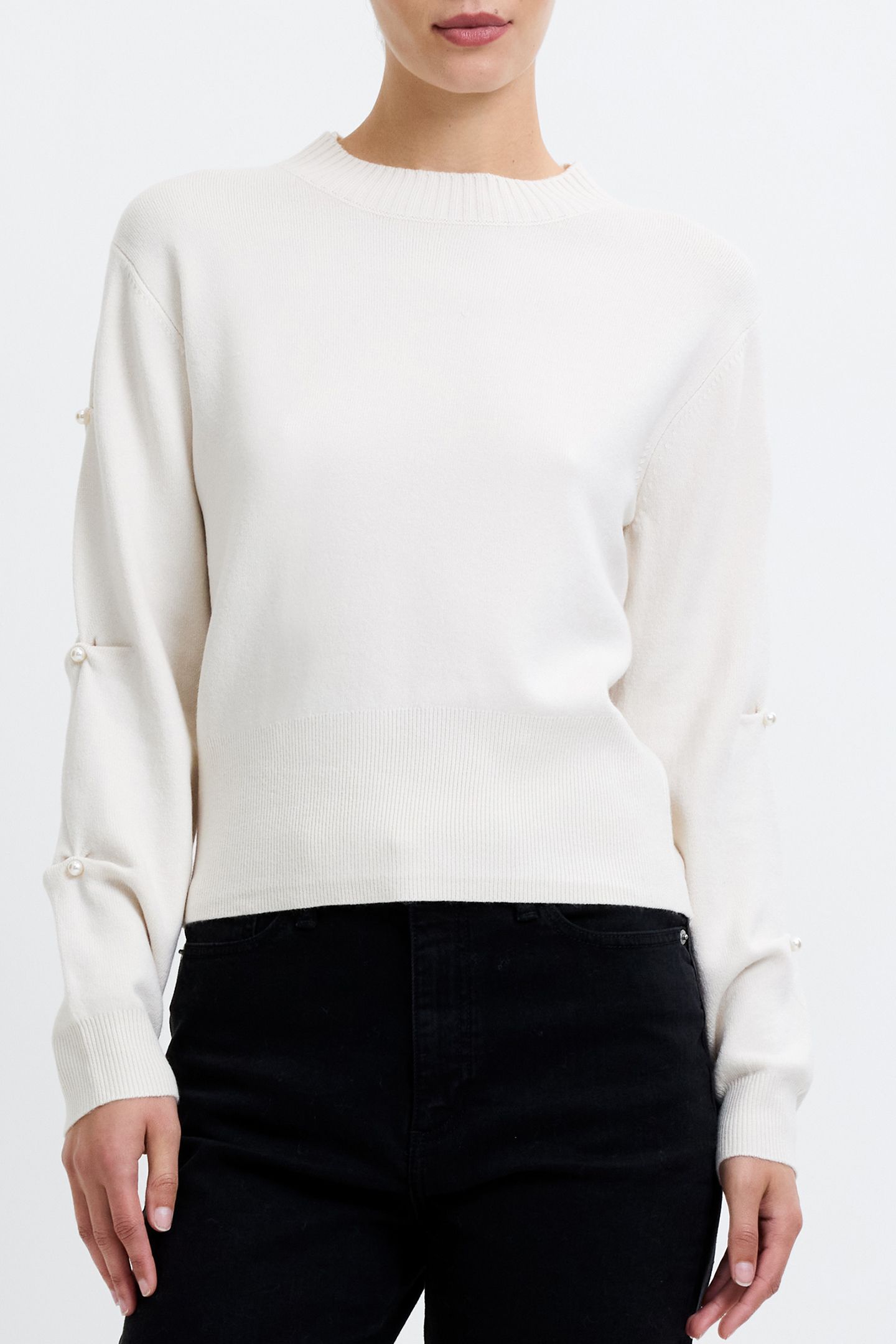 BABYSOFT PEARL SLV CREW CLASSIC CREAM 1