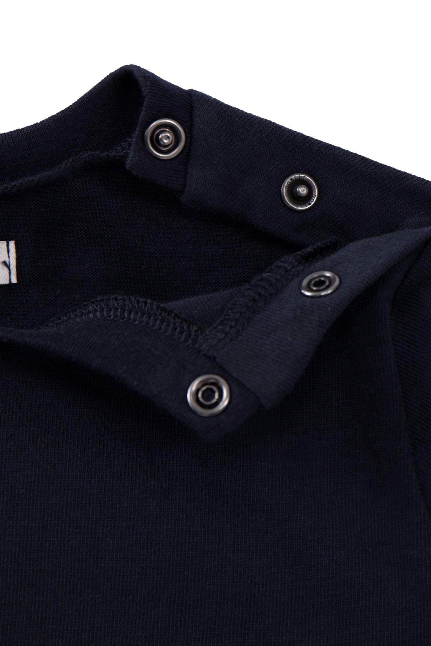 BABY BOY'S NAVY ORGANIC COTTON T-SHIRT, NEON LOOK SLOGAN 5