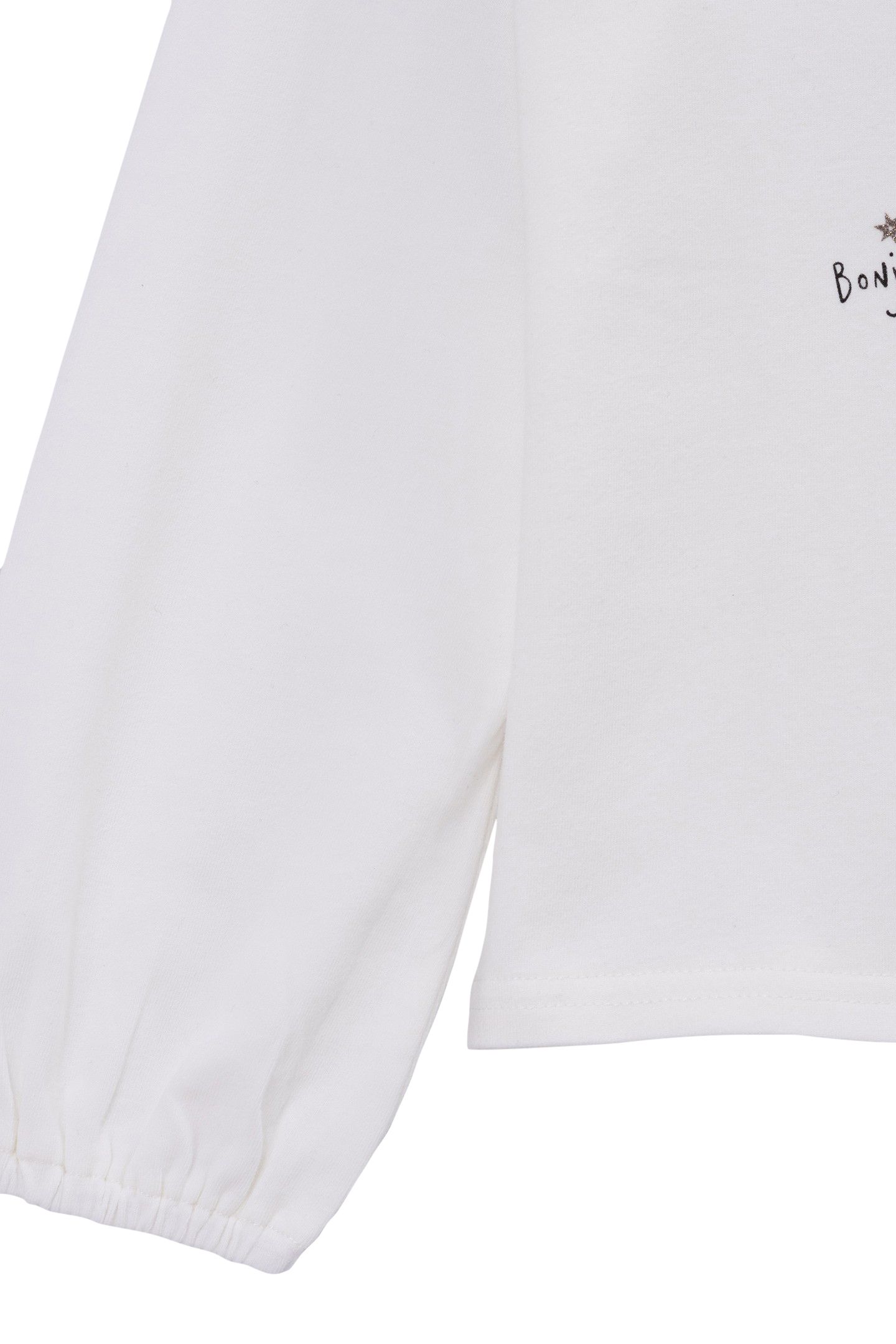 GIRL'S ECRU T-SHIRT WITH MESSAGE AND FLOWER EMBROIDERY 3