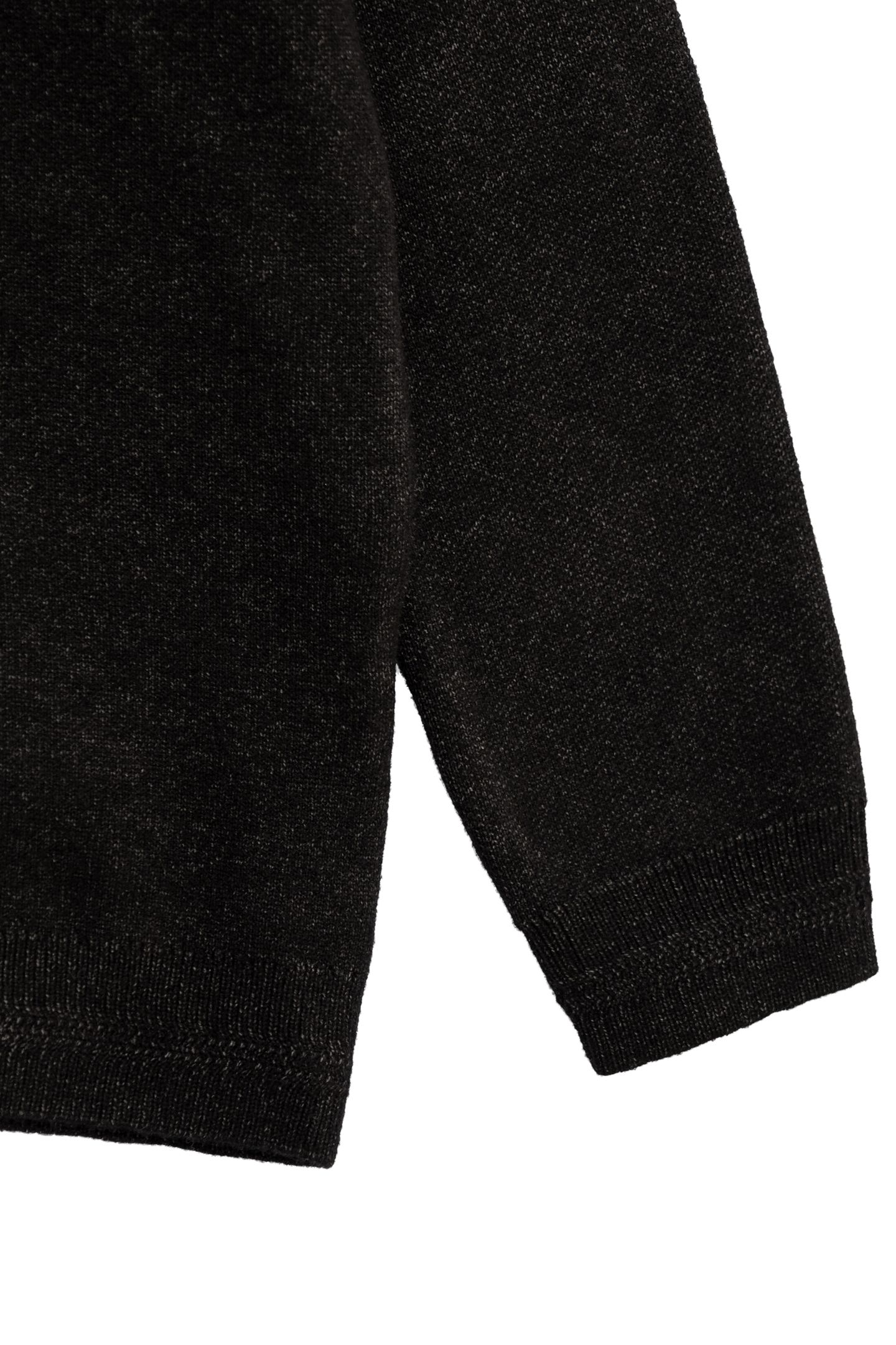 BLACK SWEATER POLO NECK INTARSIA MESSAGE BOY BACK 4