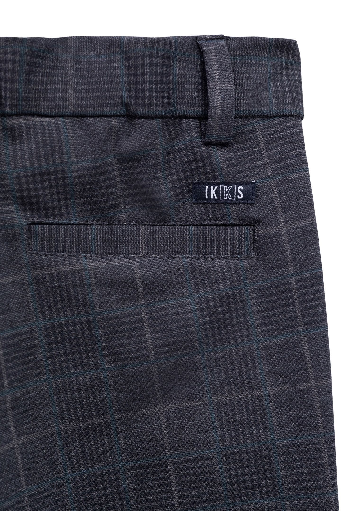 BOY'S GREY PRINCE OF WALES KNIT PANTS 4