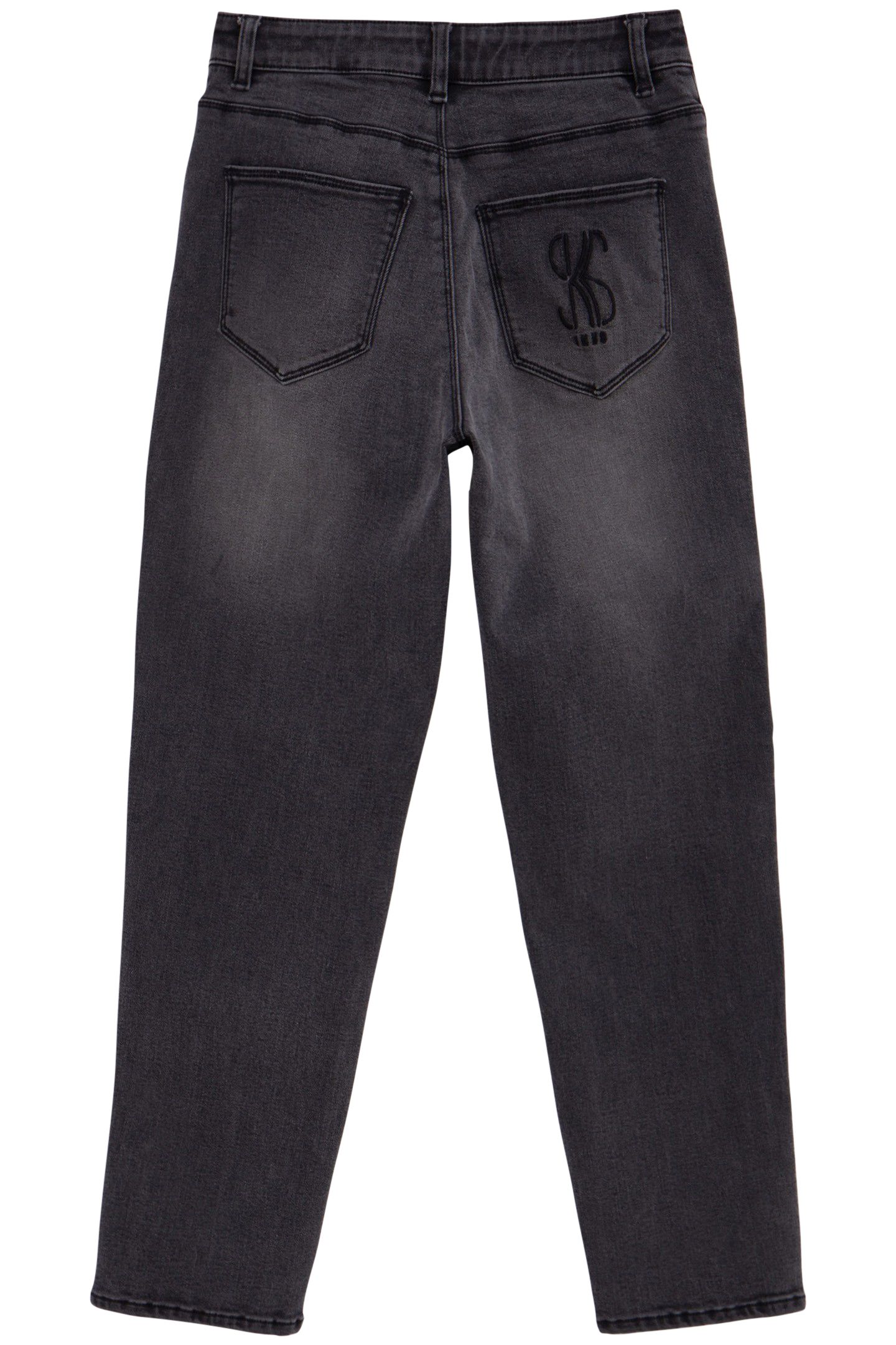 GIRL'S MOM GREY STUDDED JEANS 2
