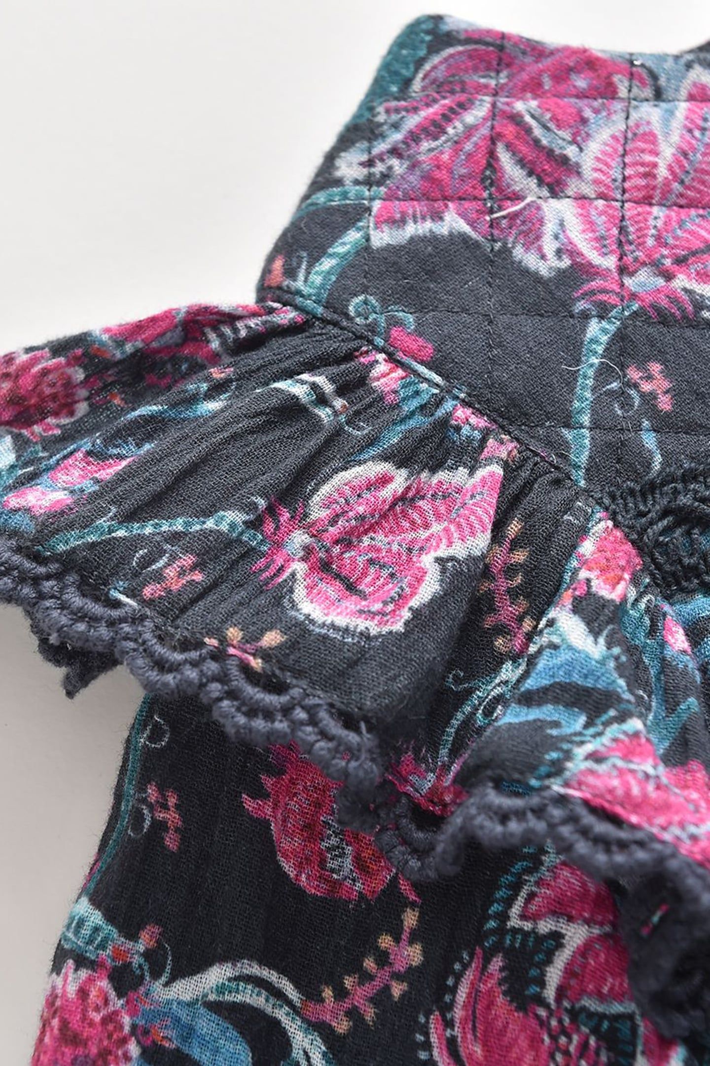 DRESS LARA CHARCOAL WILDFLOWERS 5