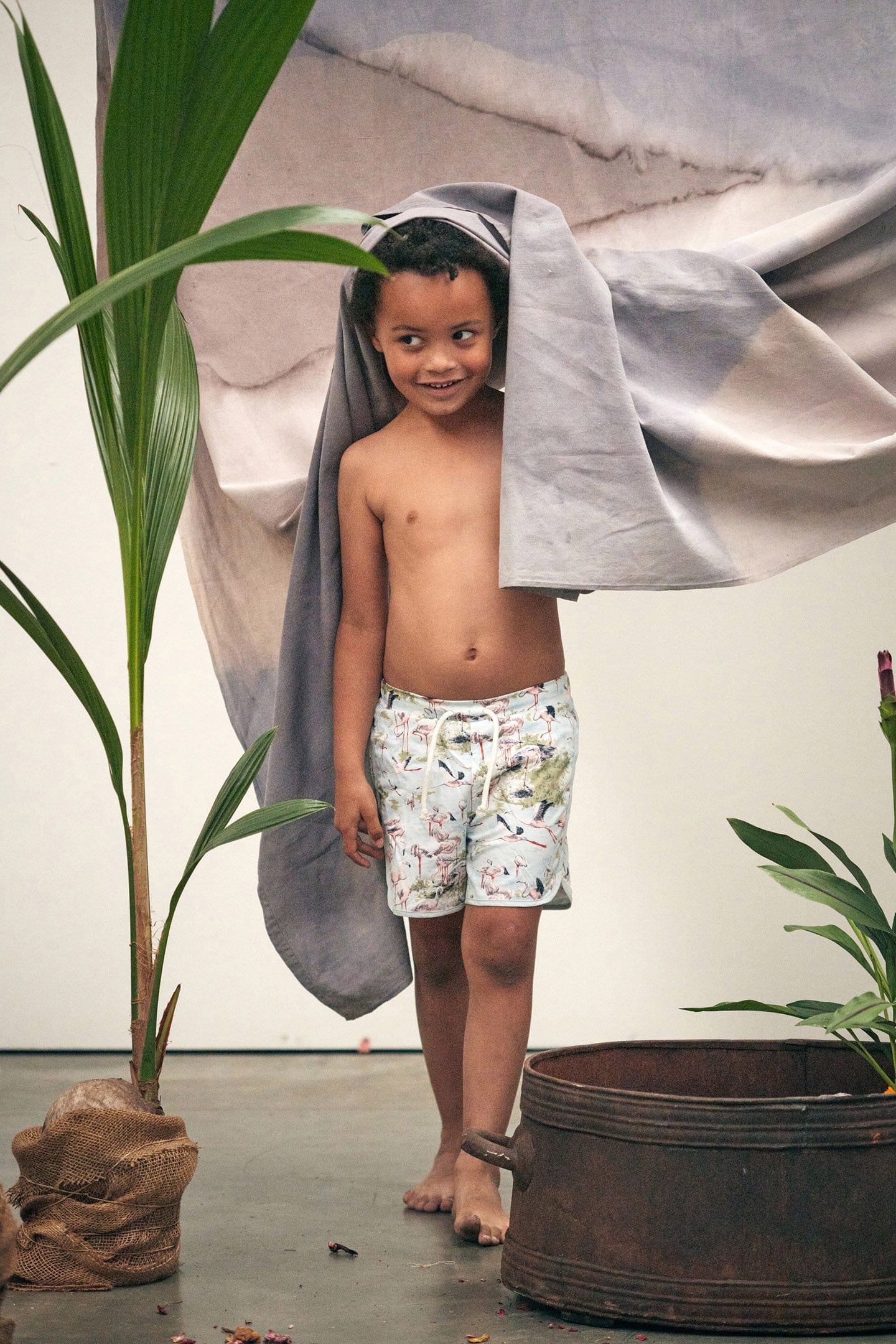 SWIM SHORTS ADERI ACQUA DARJ FLAMINGO 1