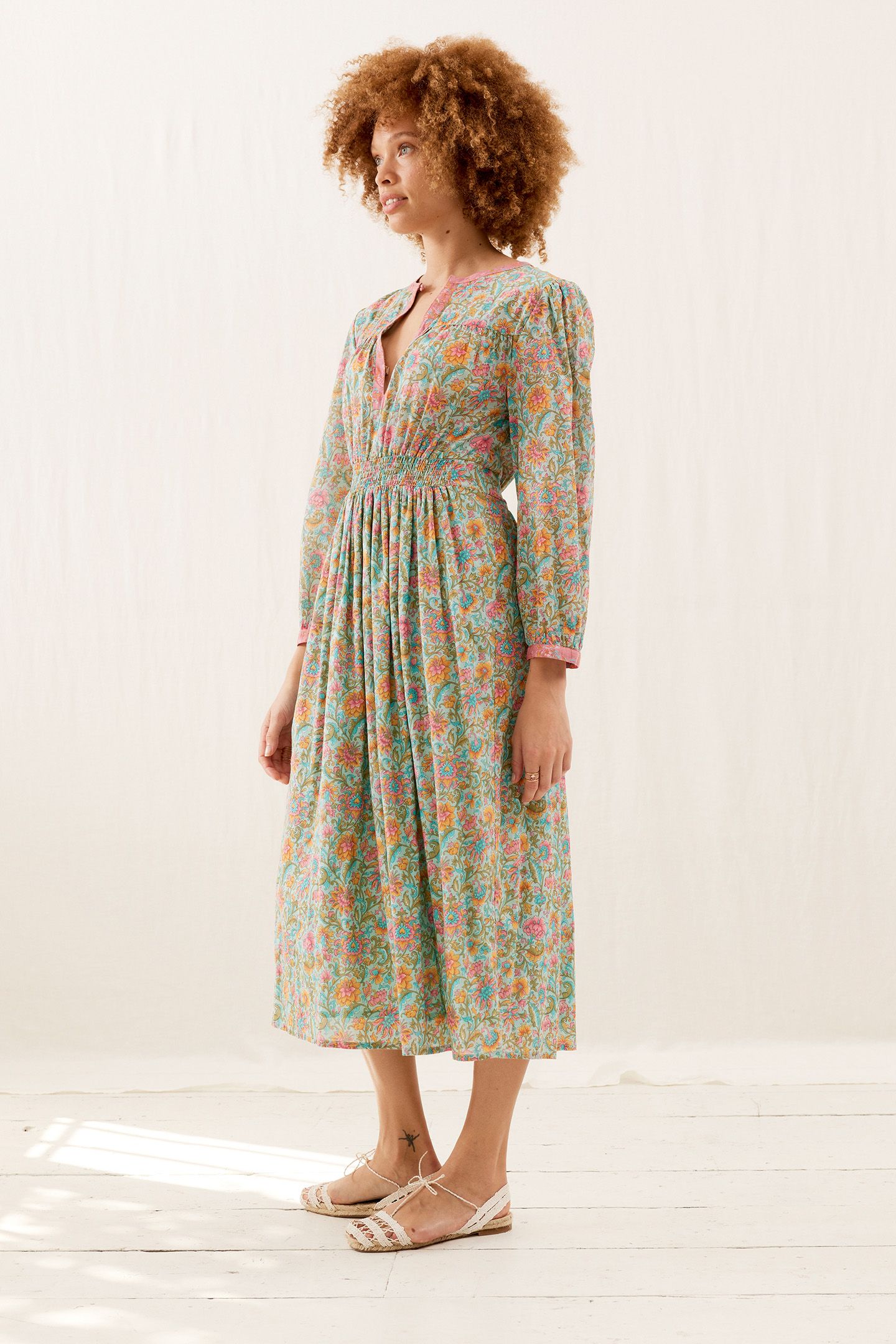 DRESS DIANE WATER R FLOWER-PINK 4