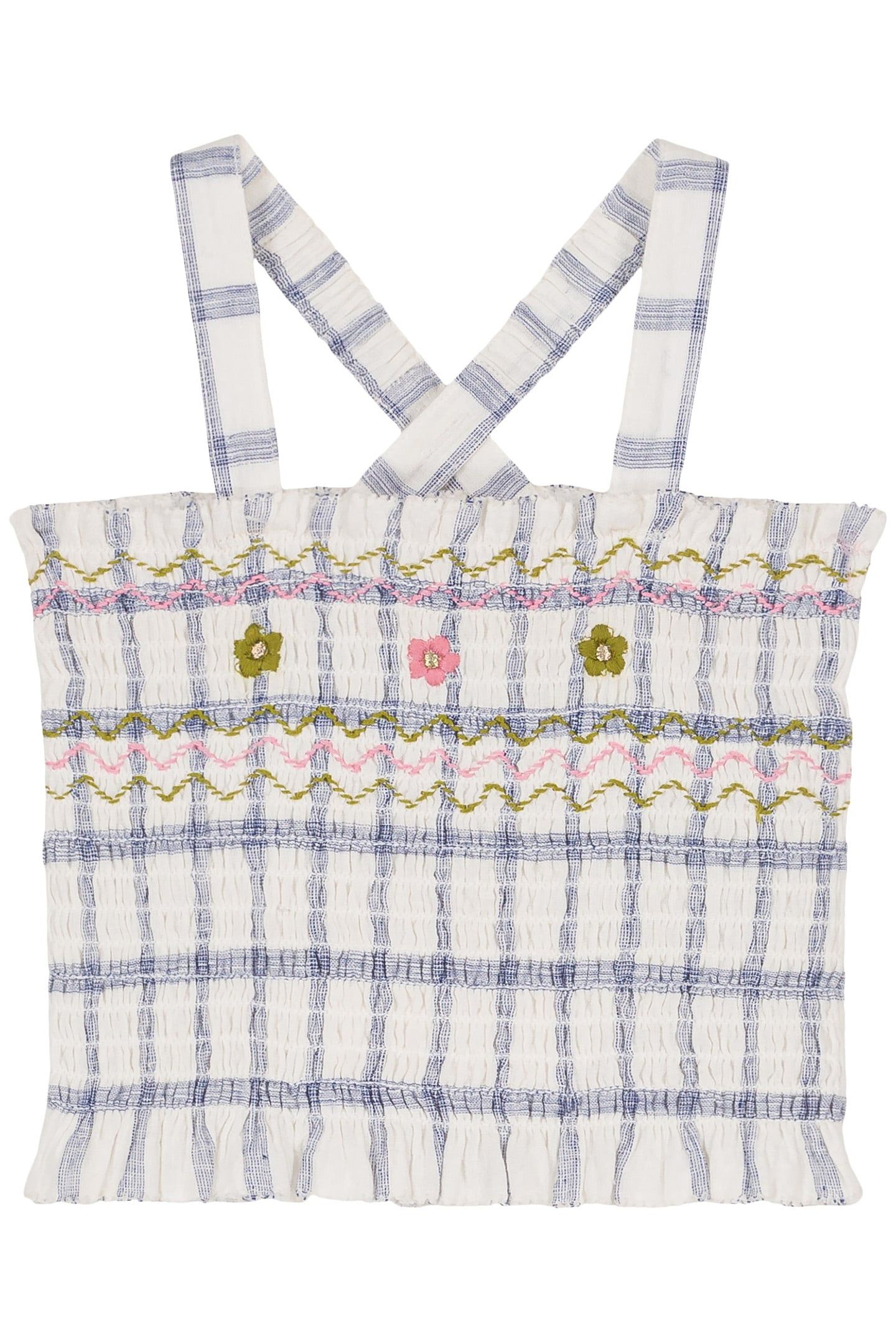 CAMISOLE MALIKA BLUE RIVER CHECKS 2